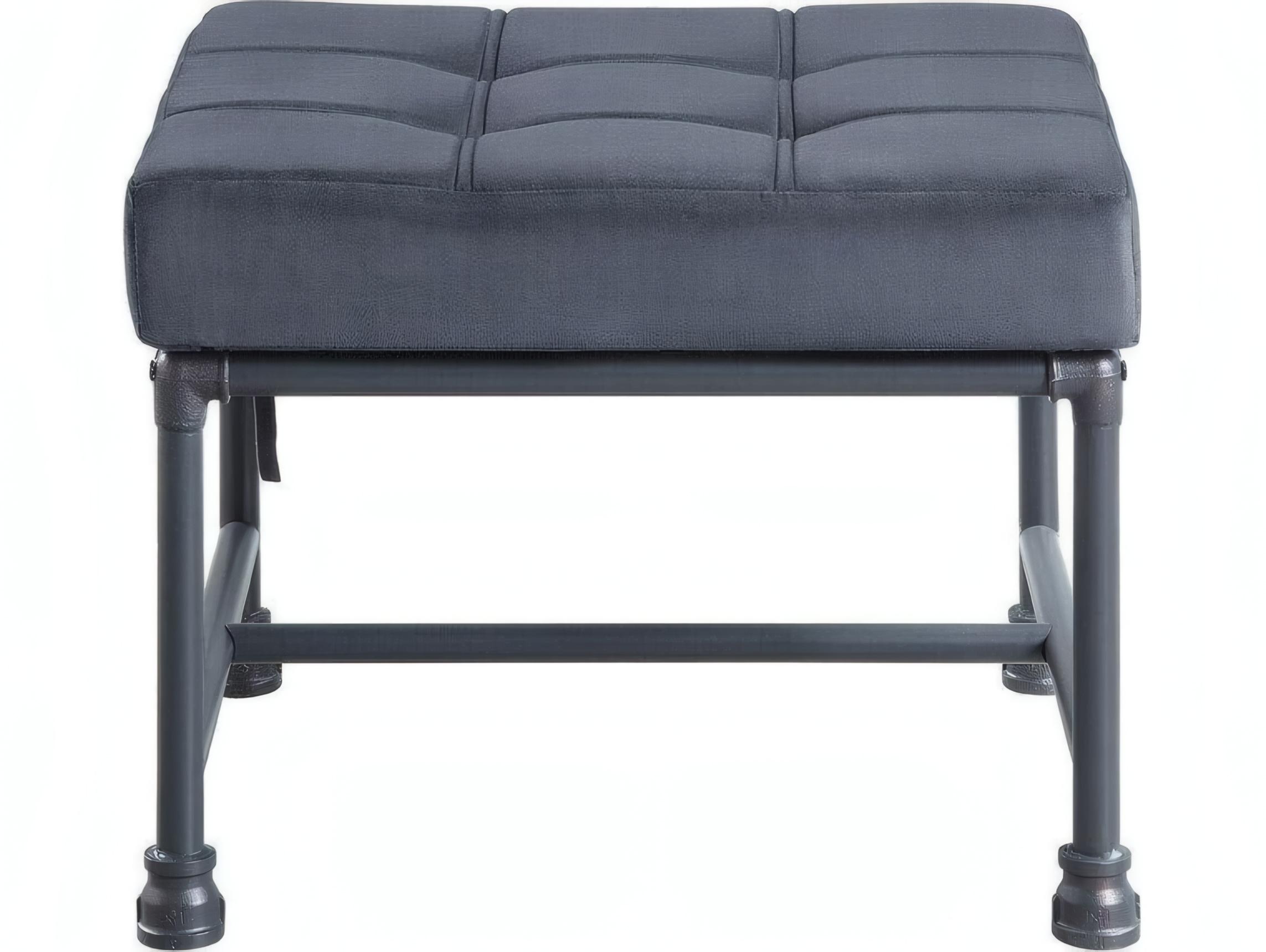 Acme Furniture Brantley Gray Velvet Sandy Upholstered Ottoman