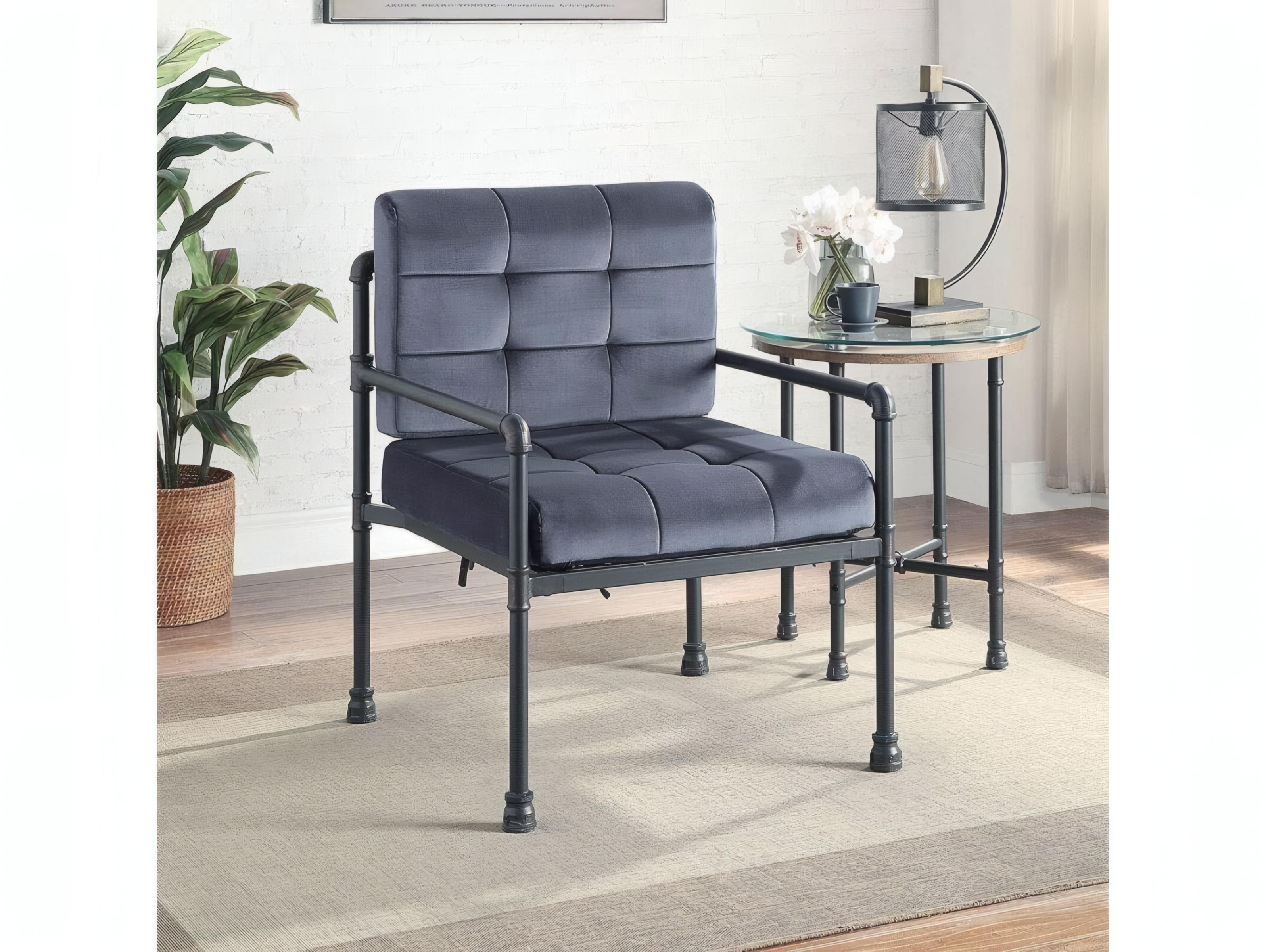 Acme Furniture Brantley Gray Velvet Accent Chair