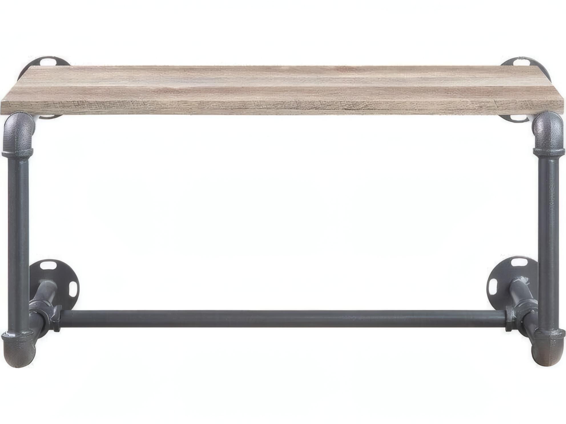 Acme Furniture Brantley Oak Sandy Gray Towel Rack