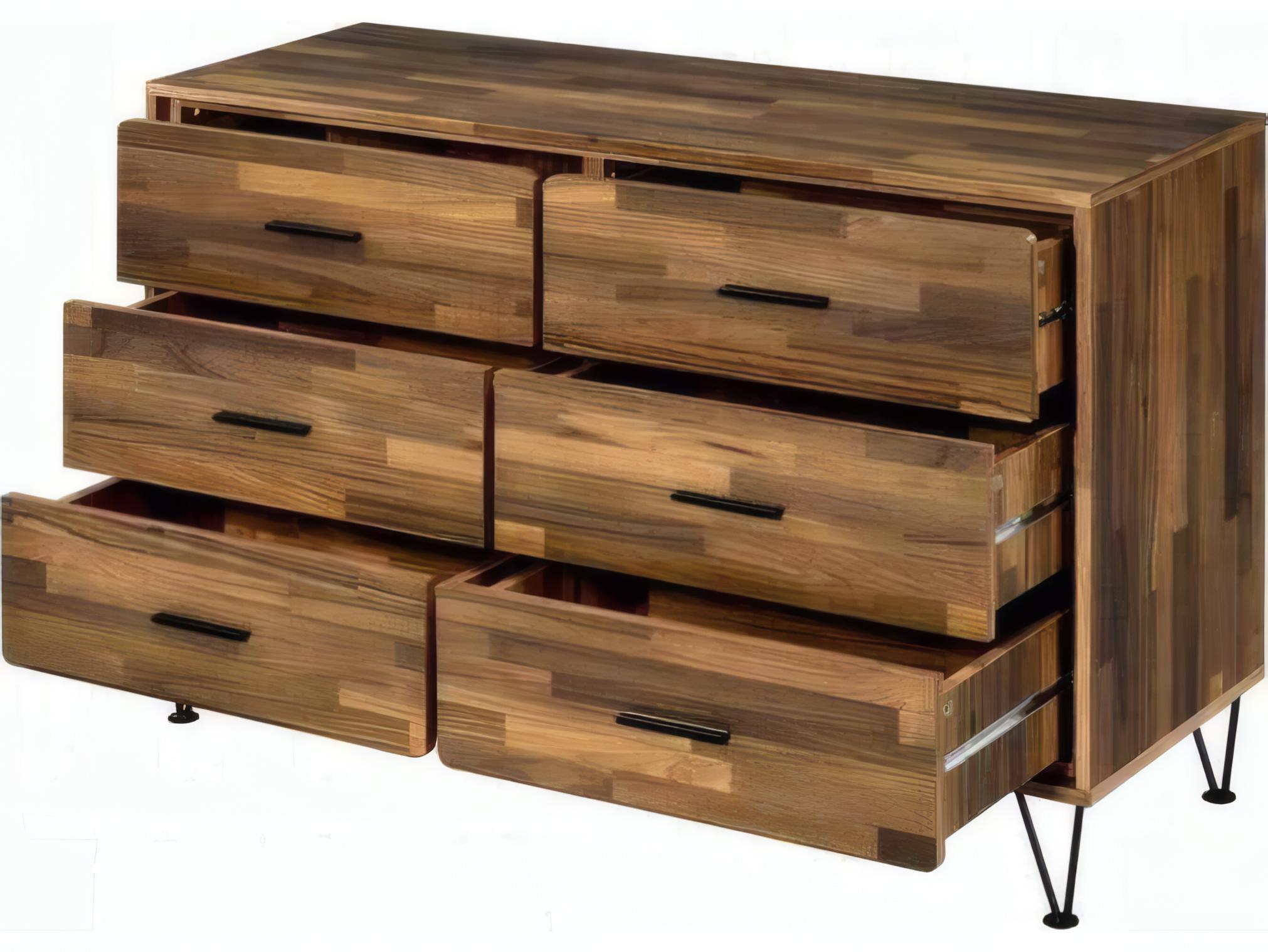 Acme Furniture Hestia 6-Drawers Brown Double Dresser
