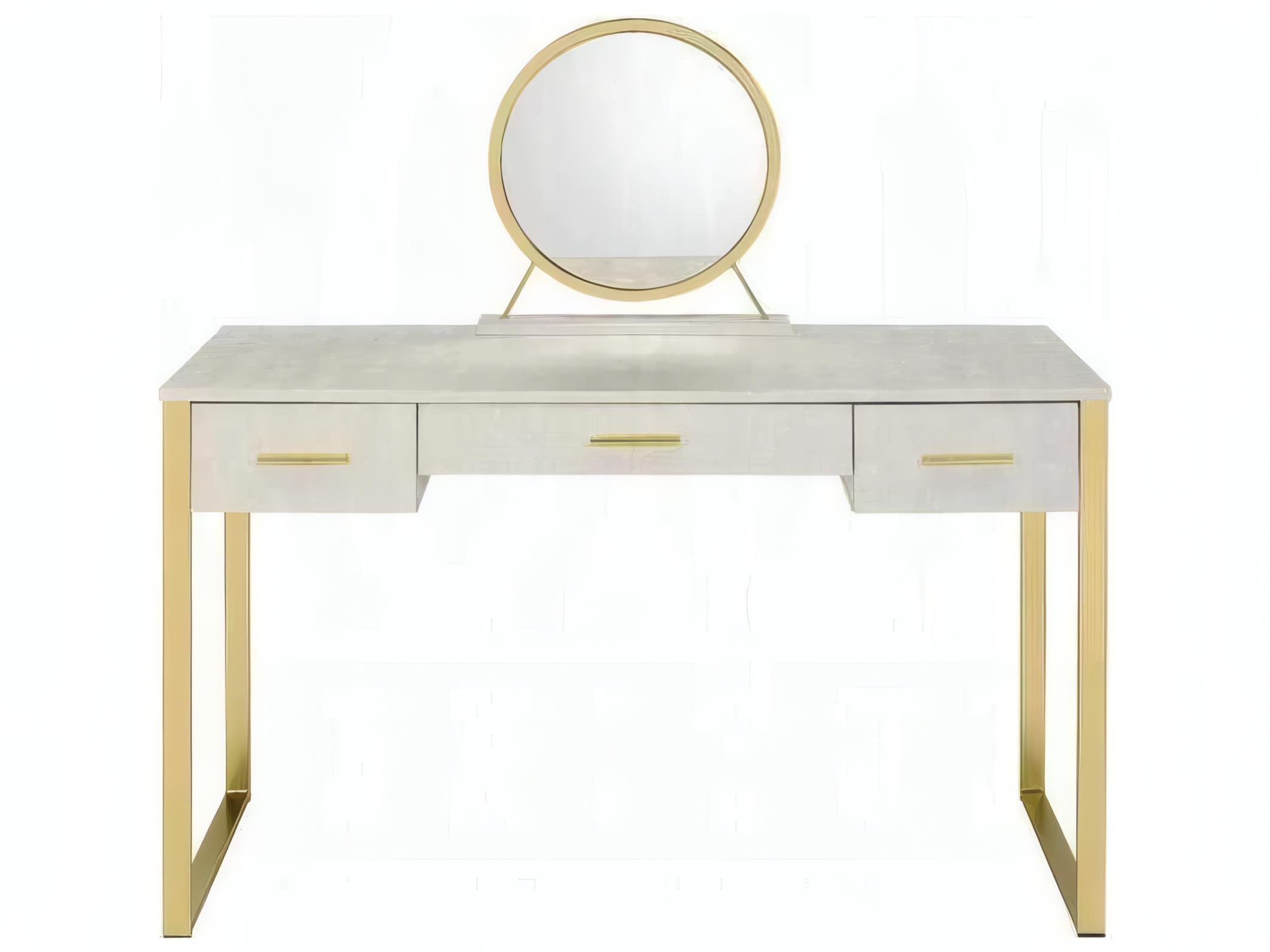 Acme Furniture Myles Antique White Champagne Vanity Table