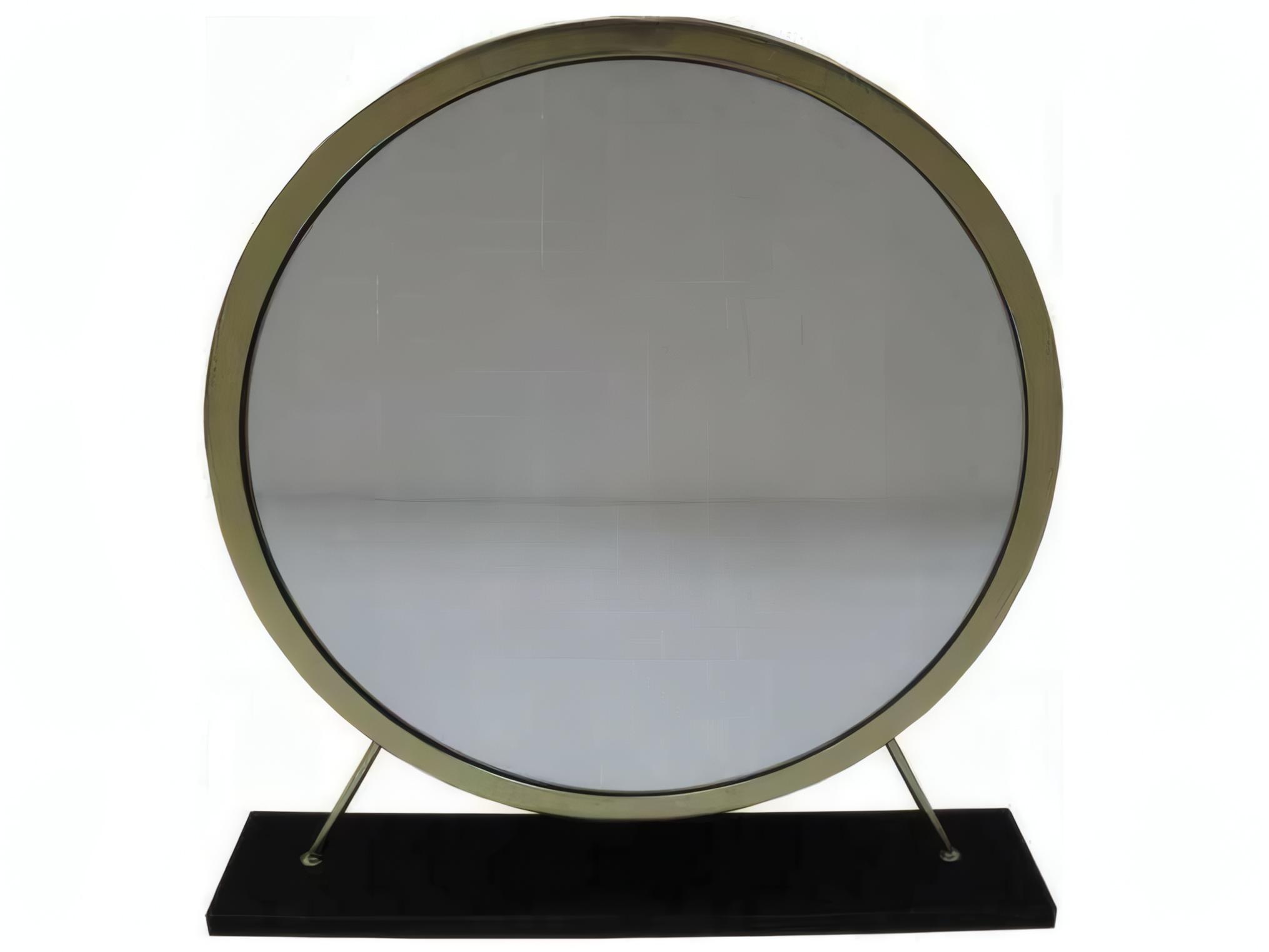 Acme Furniture Adao Faux Fur Mirror Black Brass White Upholstered Accent Stool