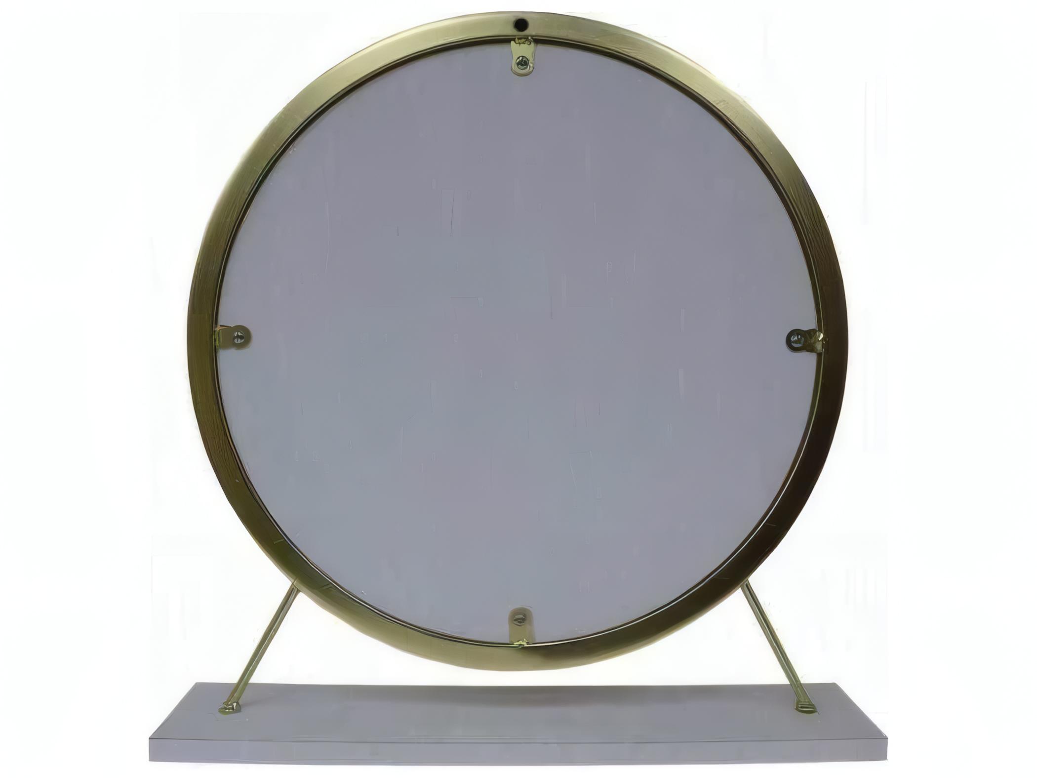 Acme Furniture Adao Faux Fur Mirror White Brass Upholstered Accent Stool