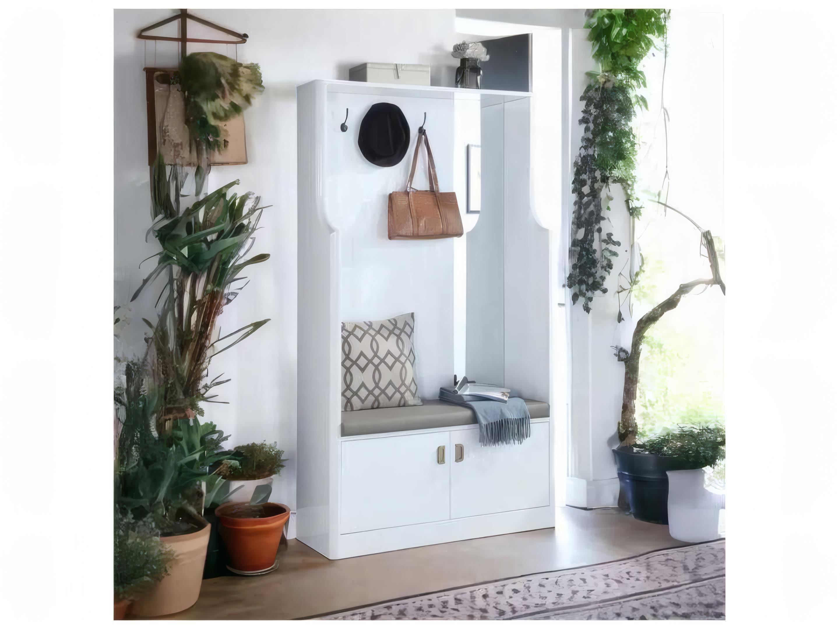 Acme Furniture White High Gloss Hall Tree