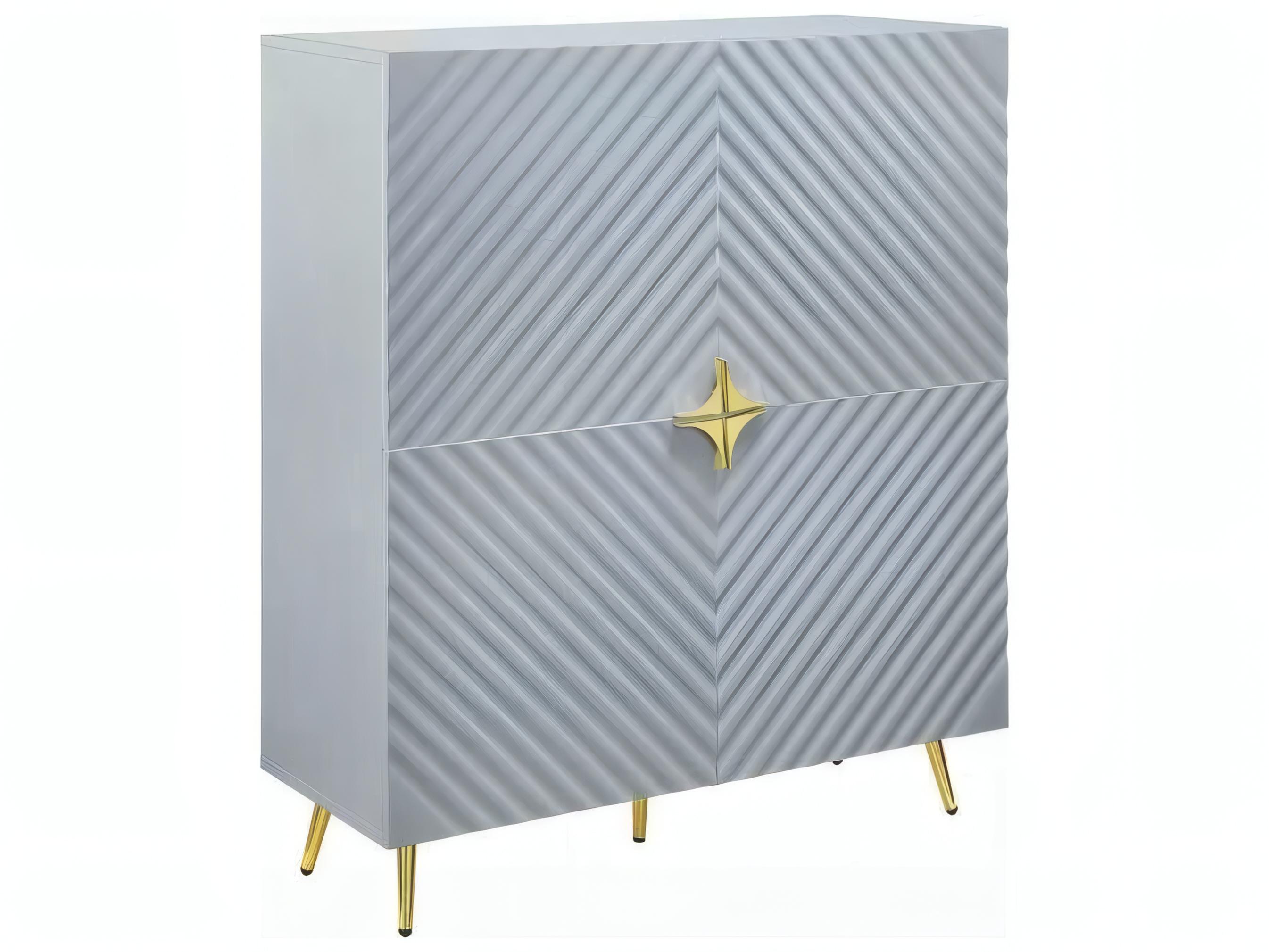 Acme Furniture Gaines Gray High Gloss Accent Chest