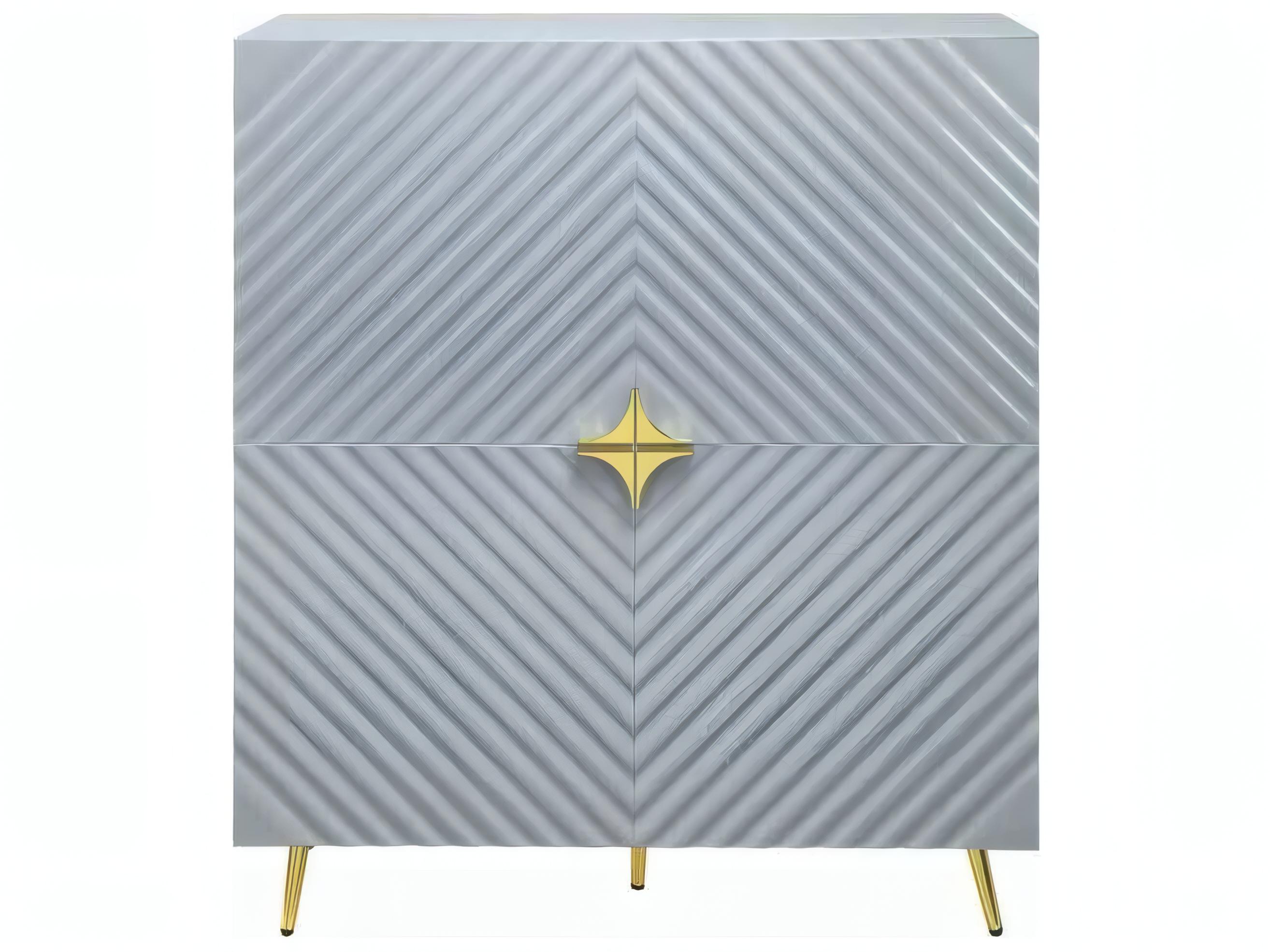 Acme Furniture Gaines Gray High Gloss Accent Chest