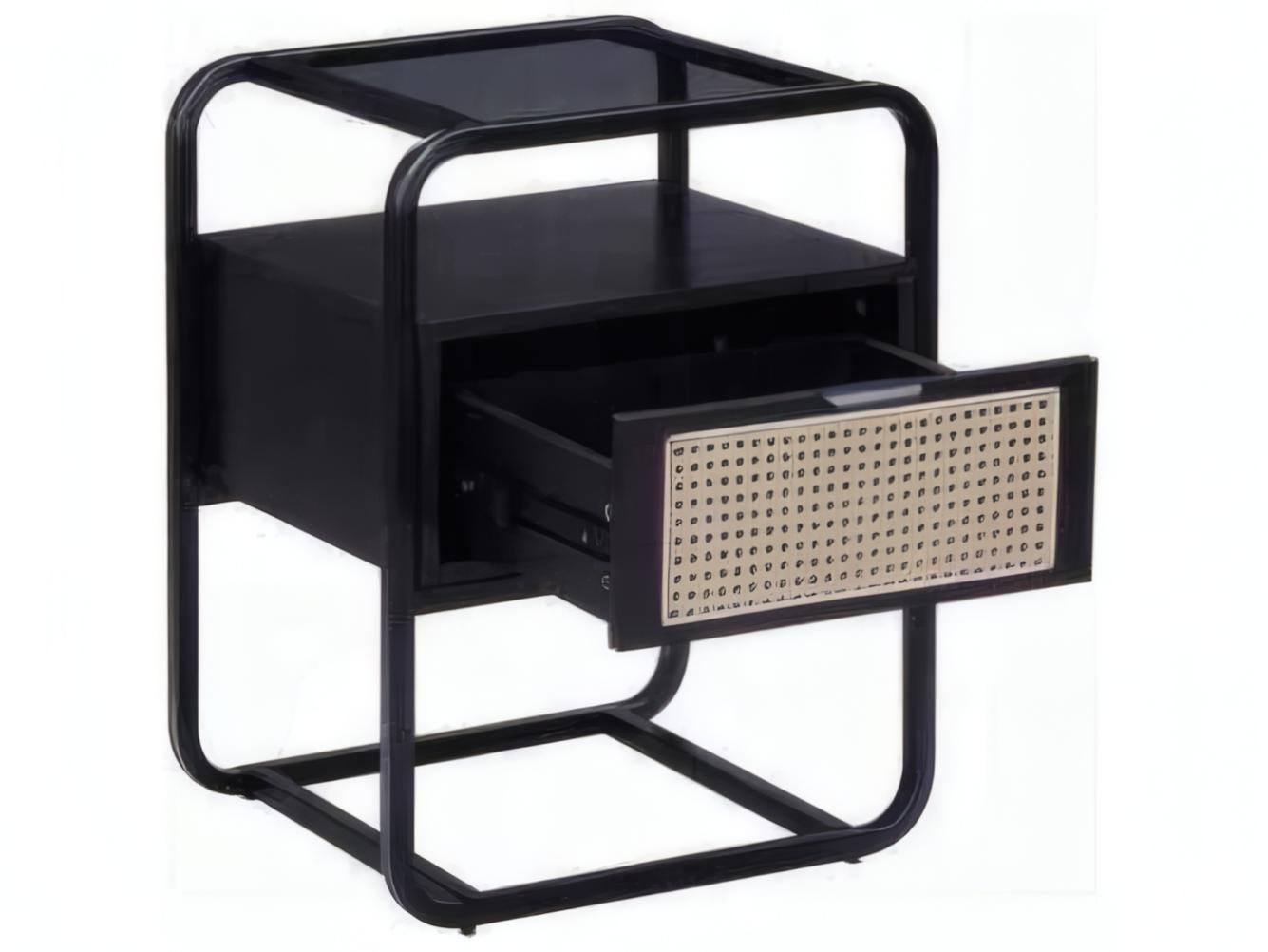 Acme Furniture Colson Square Glass Black End Table