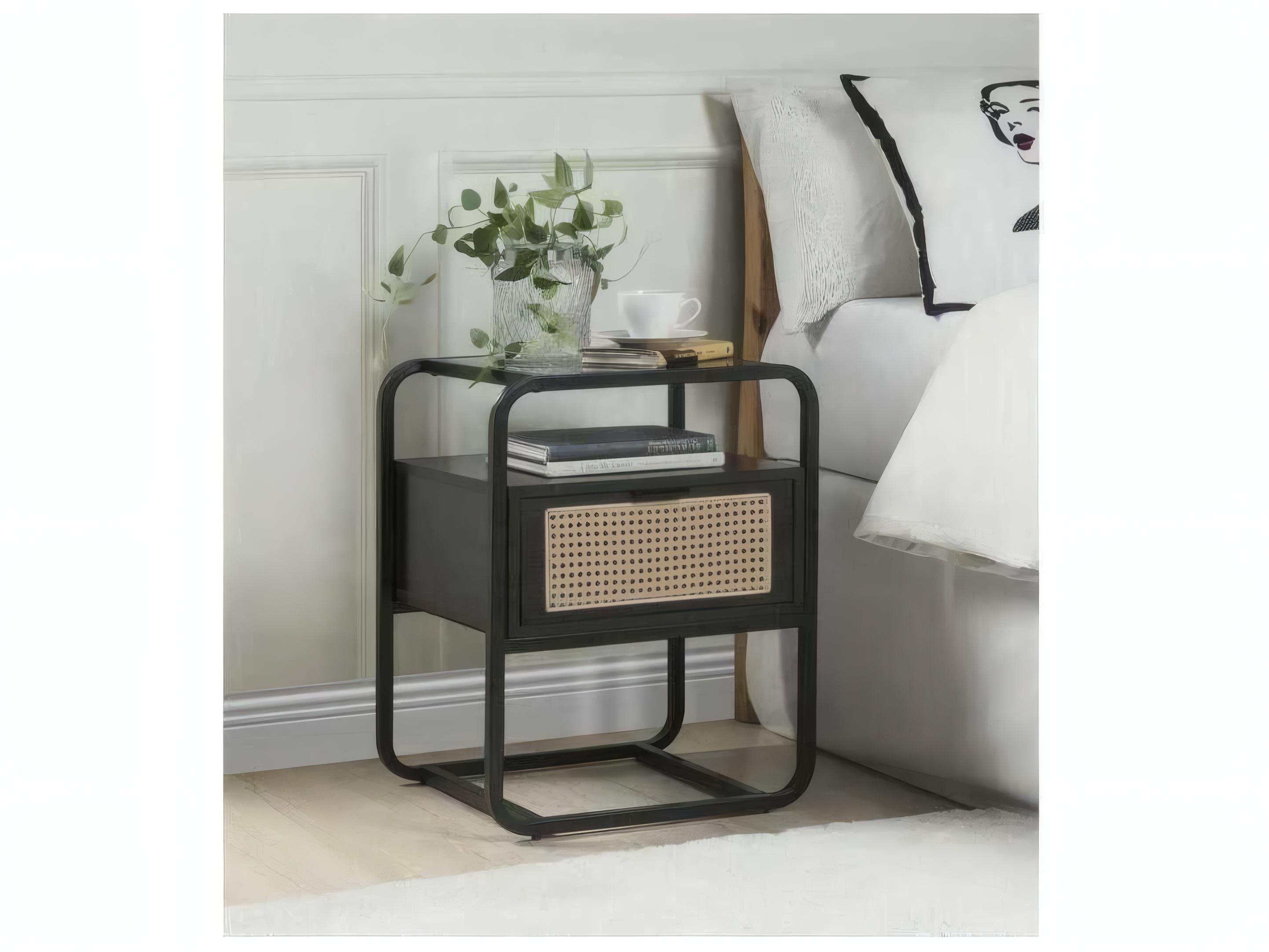 Acme Furniture Colson Square Glass Black End Table