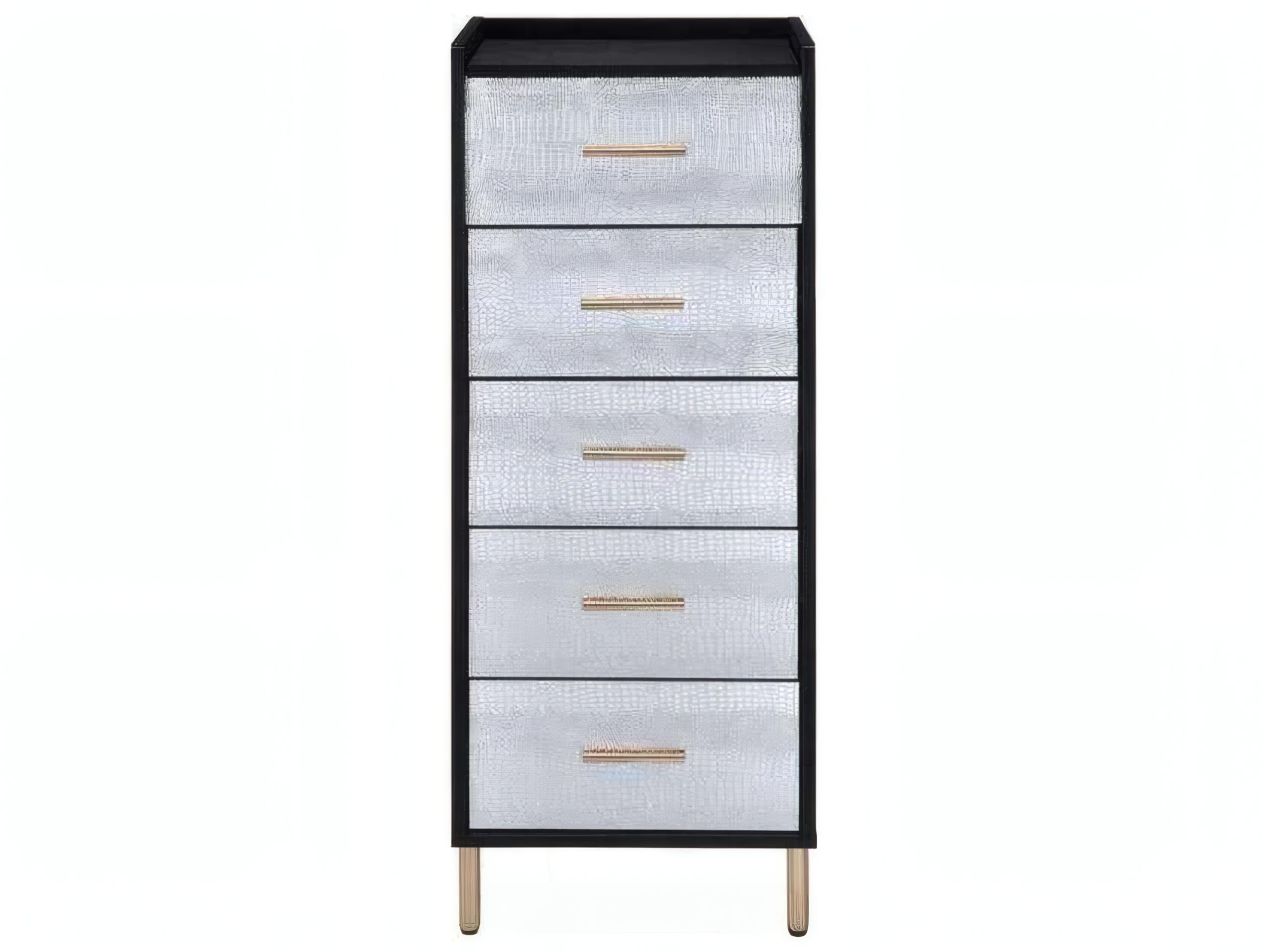 Acme Furniture Myles Black Silver Gold Jewelry Armoire