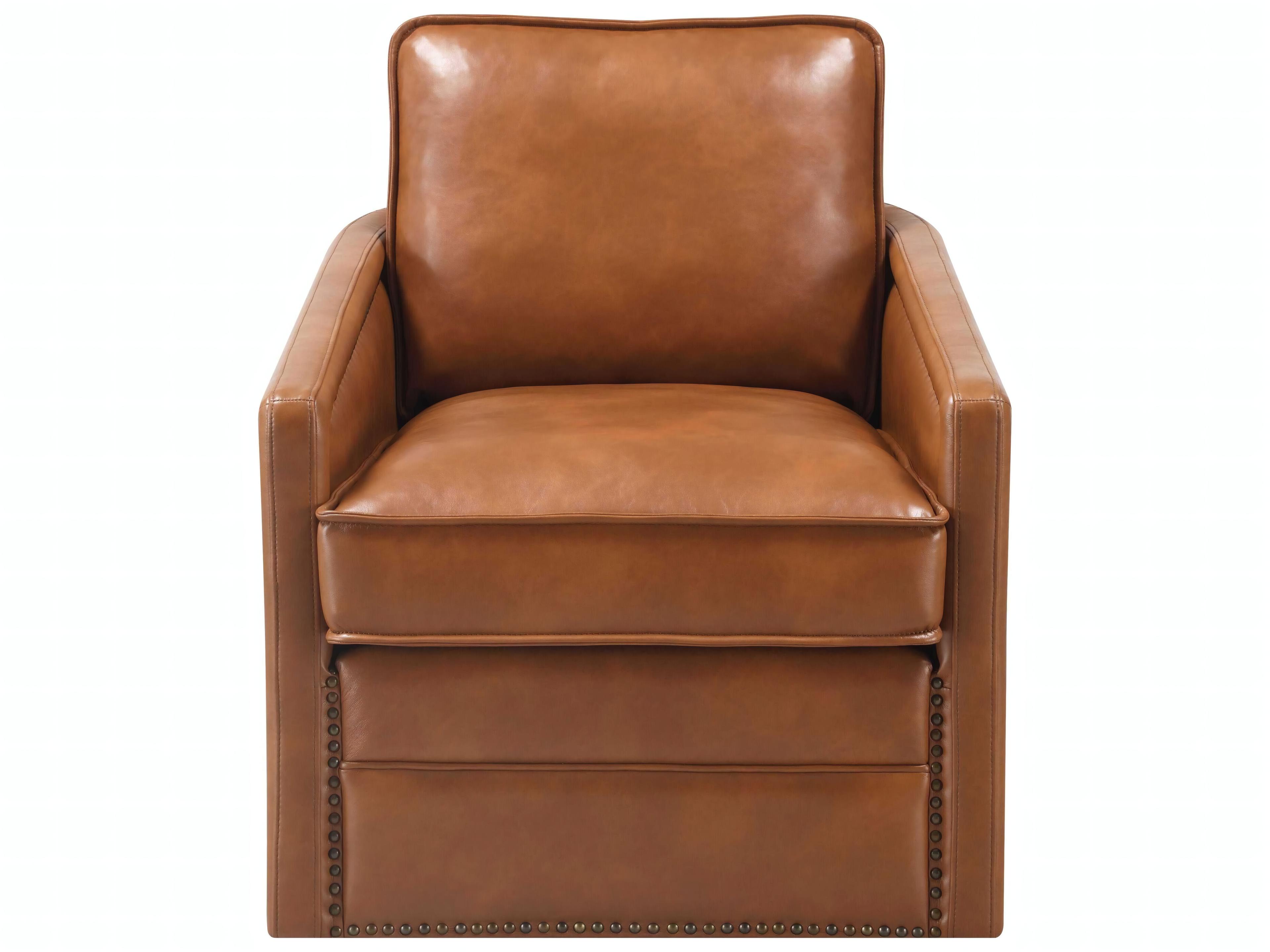 Acme Furniture Rocha Swivel Brown Faux Leather Accent Chair