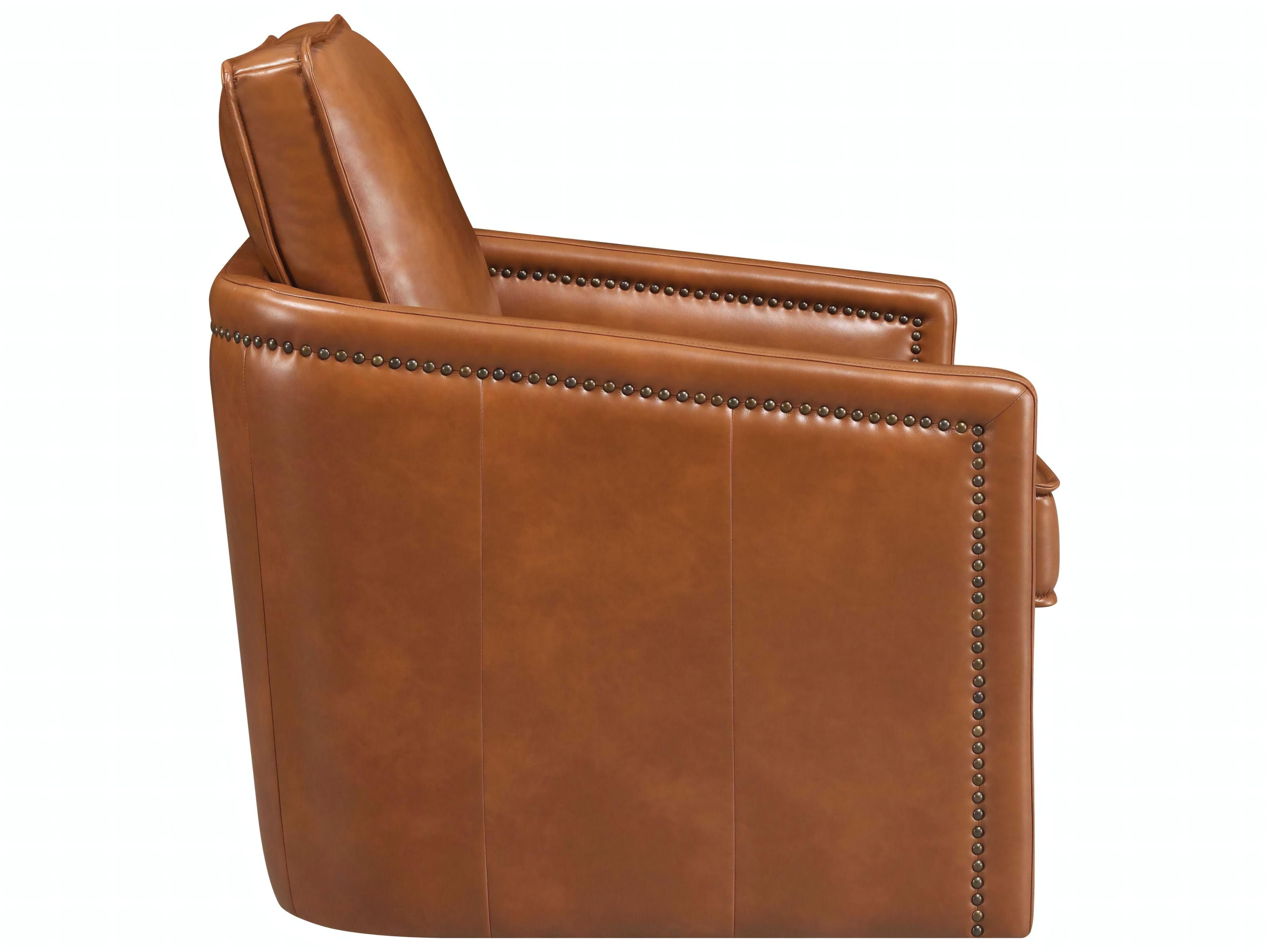 Acme Furniture Rocha Swivel Brown Faux Leather Accent Chair