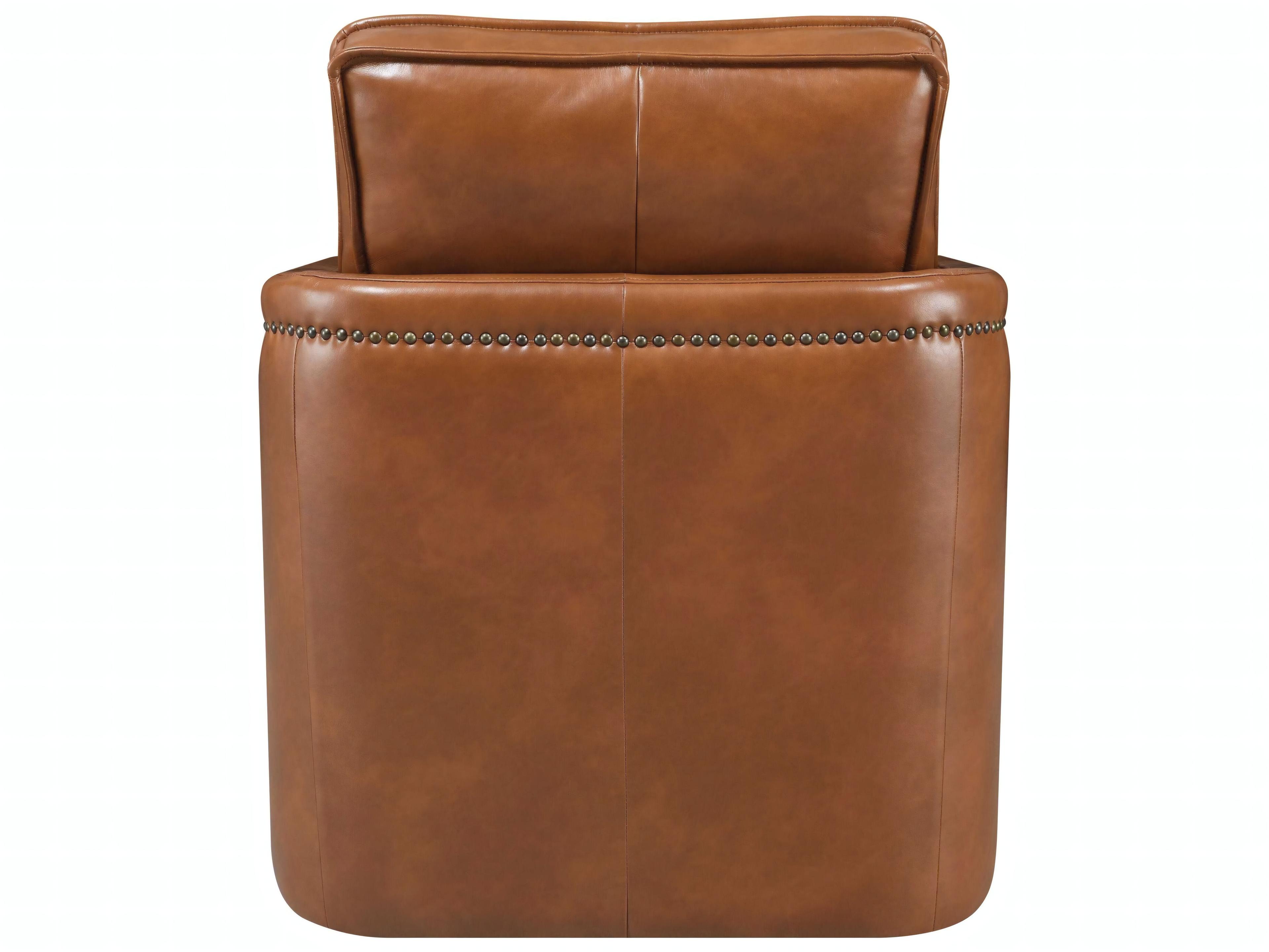 Acme Furniture Rocha Swivel Brown Faux Leather Accent Chair