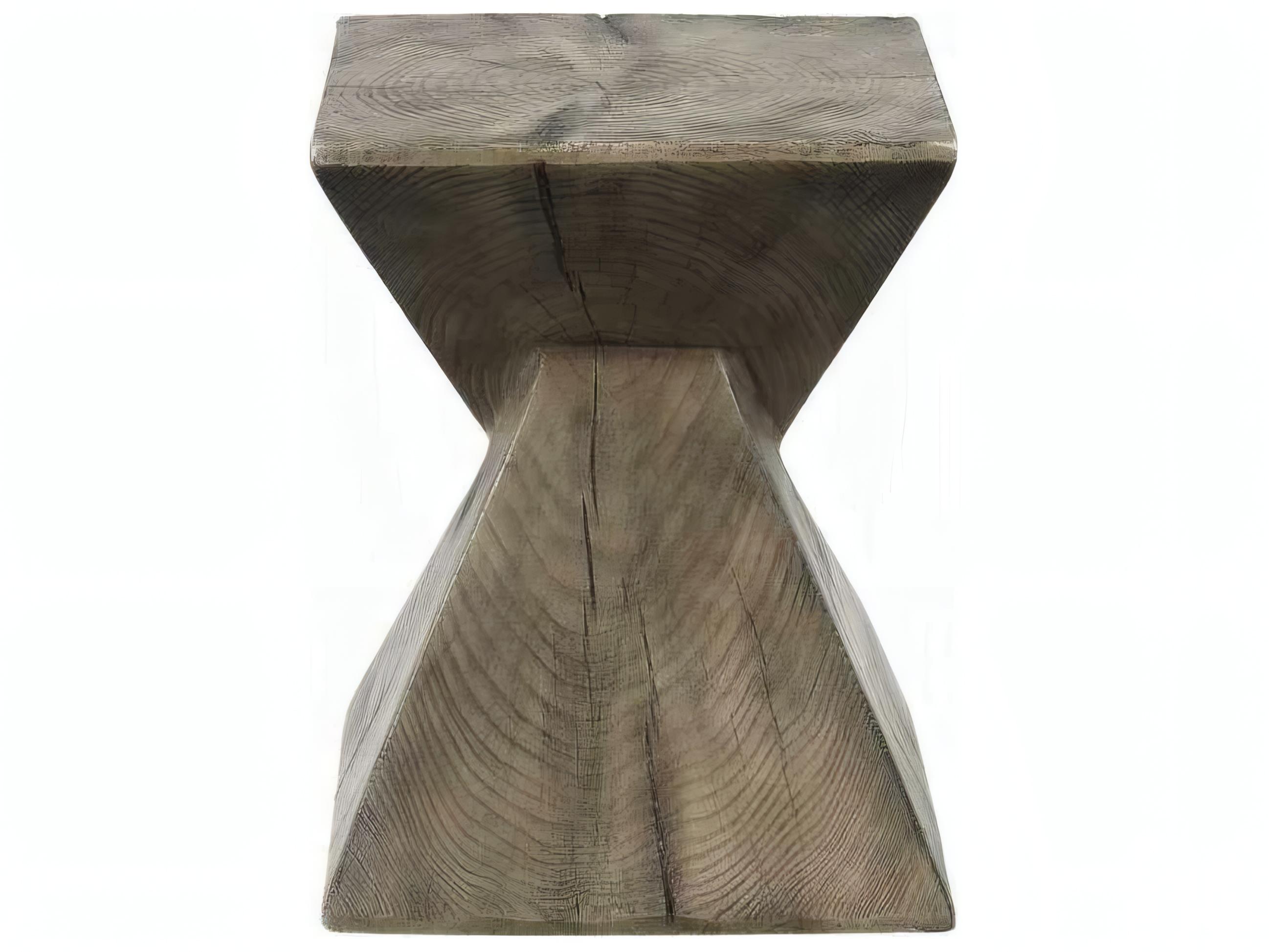 Acme Furniture Square Concrete Weathered Oak End Table