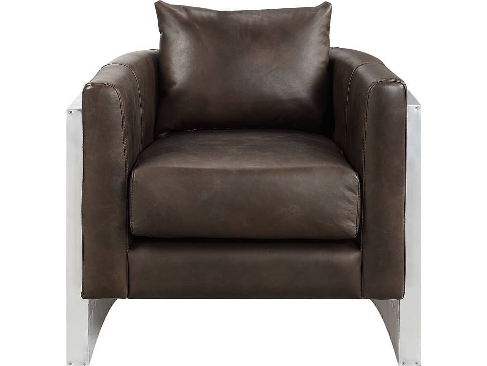 Acme Furniture Betla Brown Leather Accent Chair