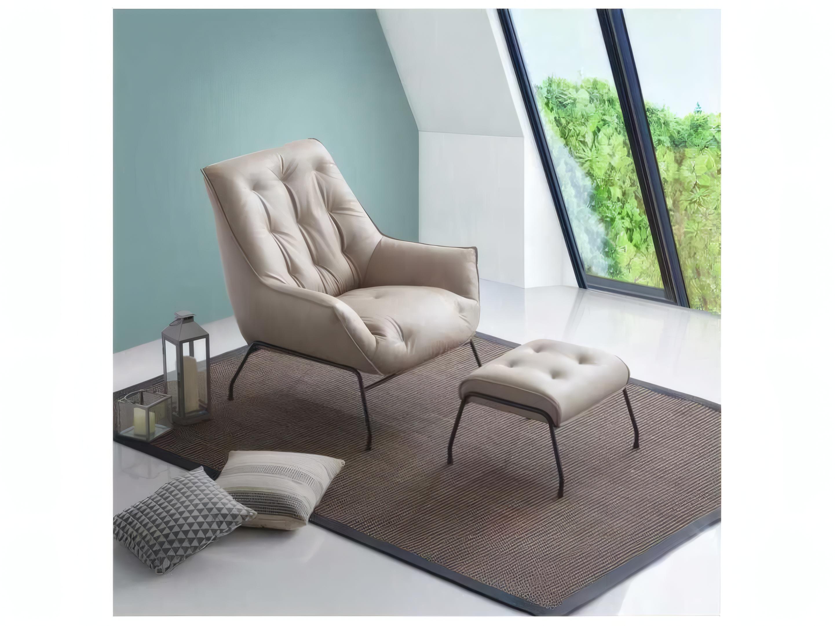 Acme Furniture Zusa Chair and Ottoman Set