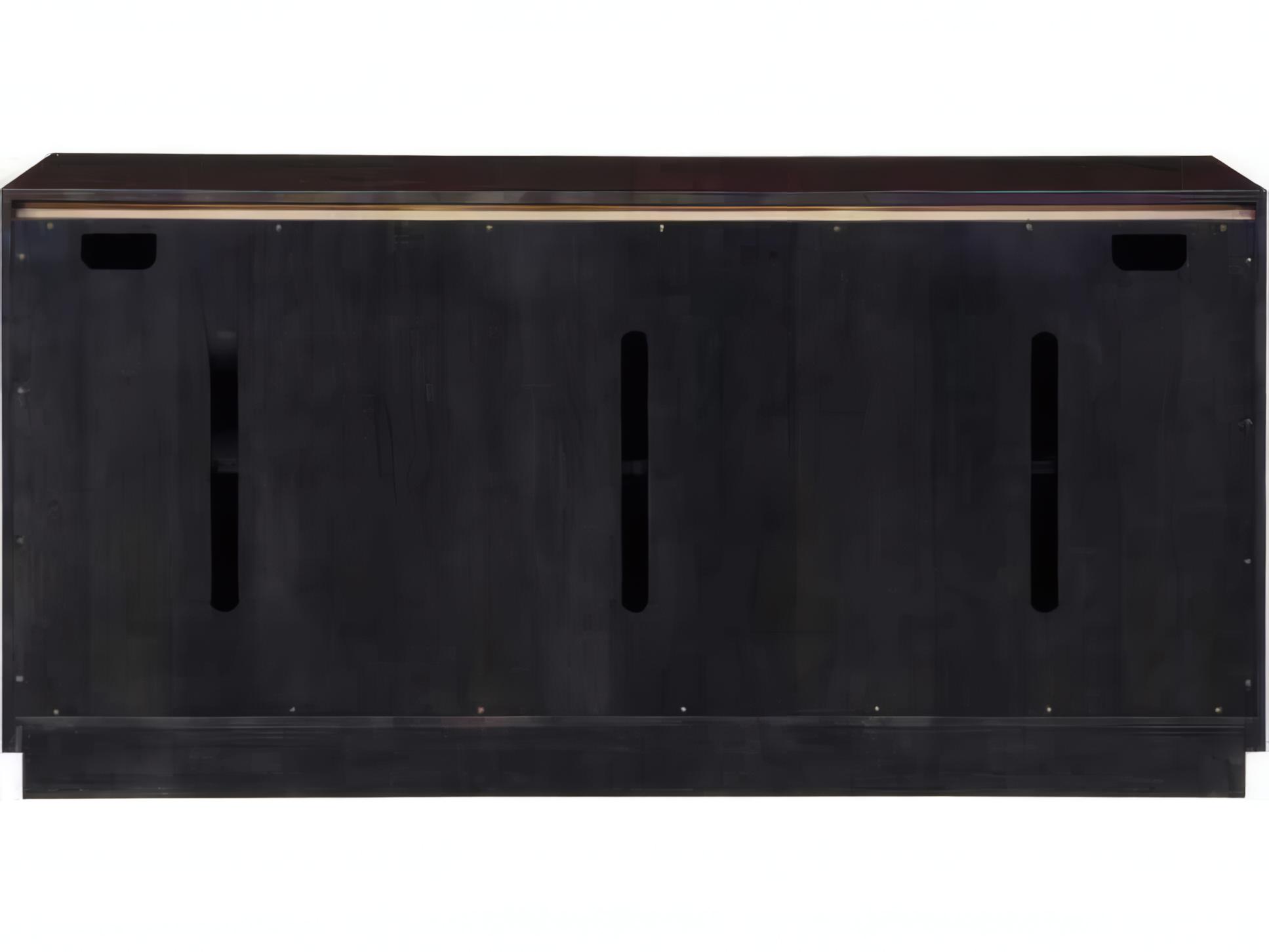 Acme Furniture 68" Birch Wood Metallic Silver Walnut Media Console