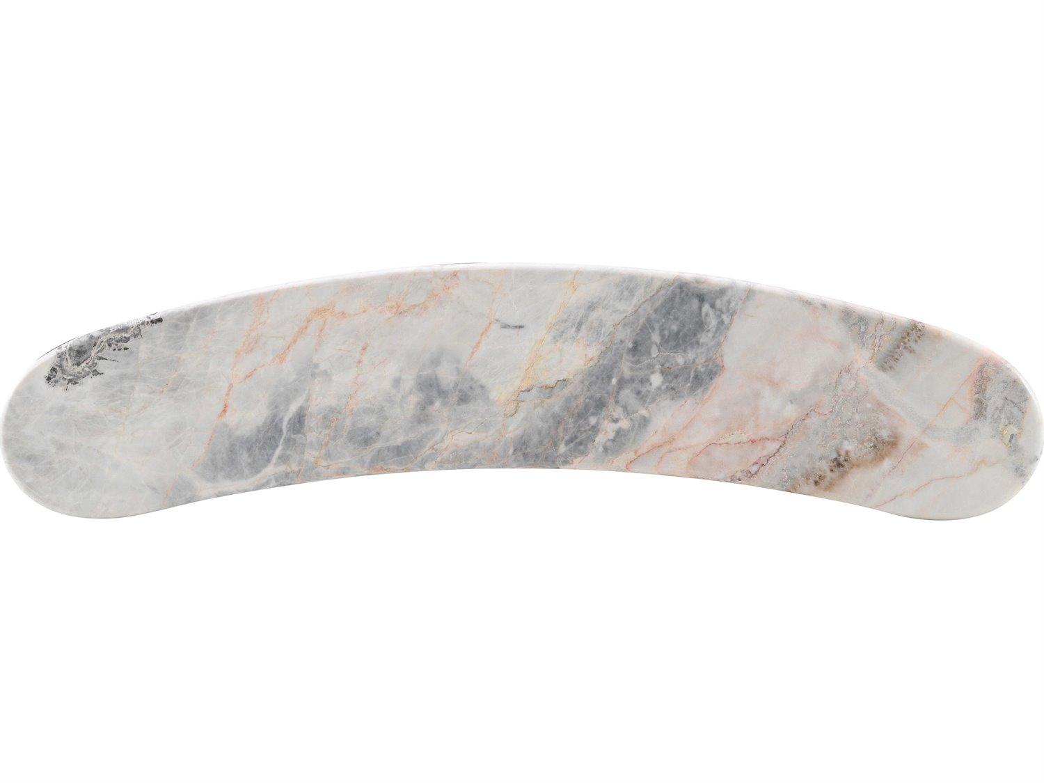 Acme Furniture Hanale Natural Marble Brown Console Table