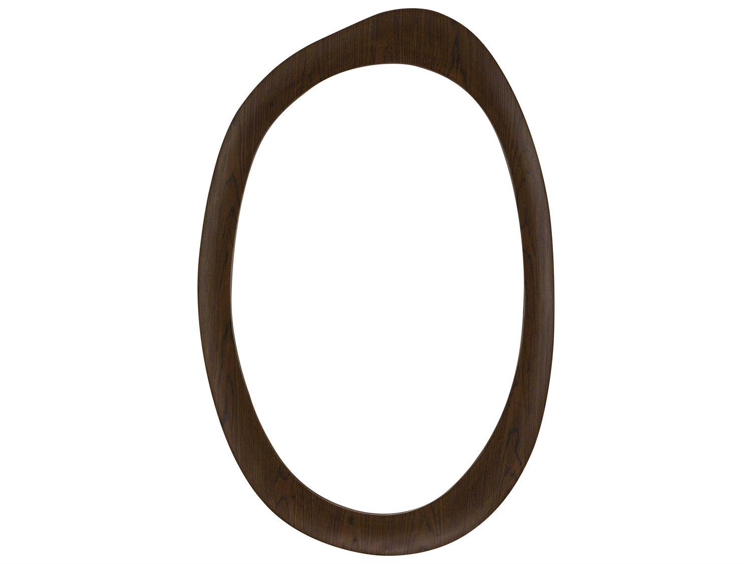 Acme Furniture Hanale Brown Oval Wall Mirror