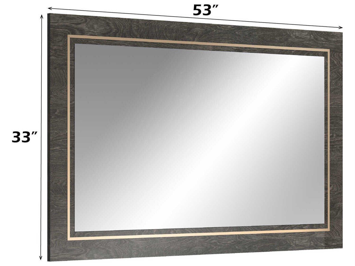 Acme Furniture Venezia Gray Rectangular Wall Mirror