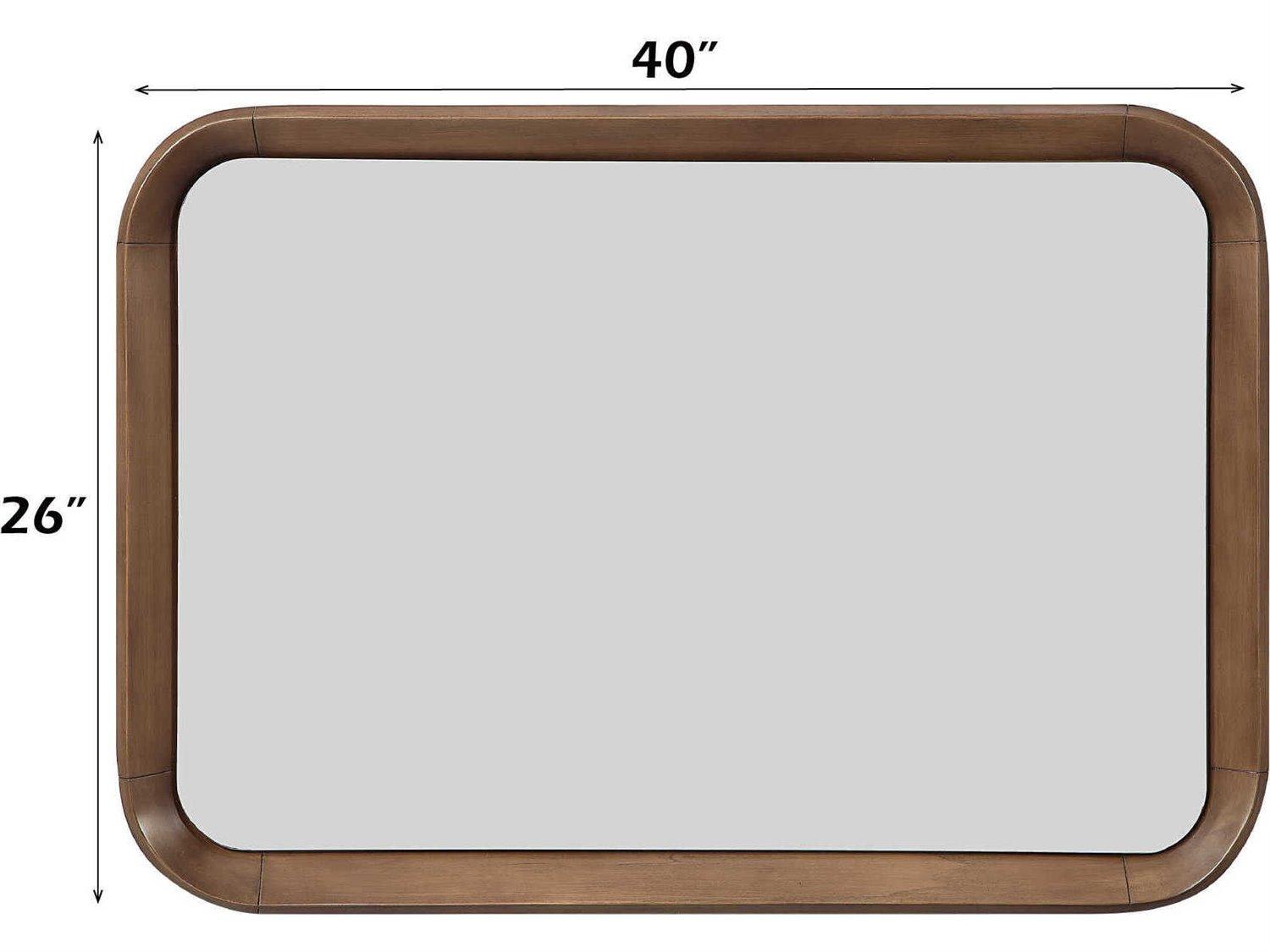 Acme Furniture Harvey Brown Rectangular Wall Mirror