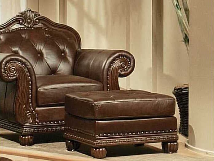 Acme Furniture Anondale Chair and Ottoman Set