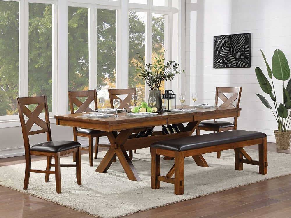 Acme Furniture Apollo Rubberwood Dining Room Set