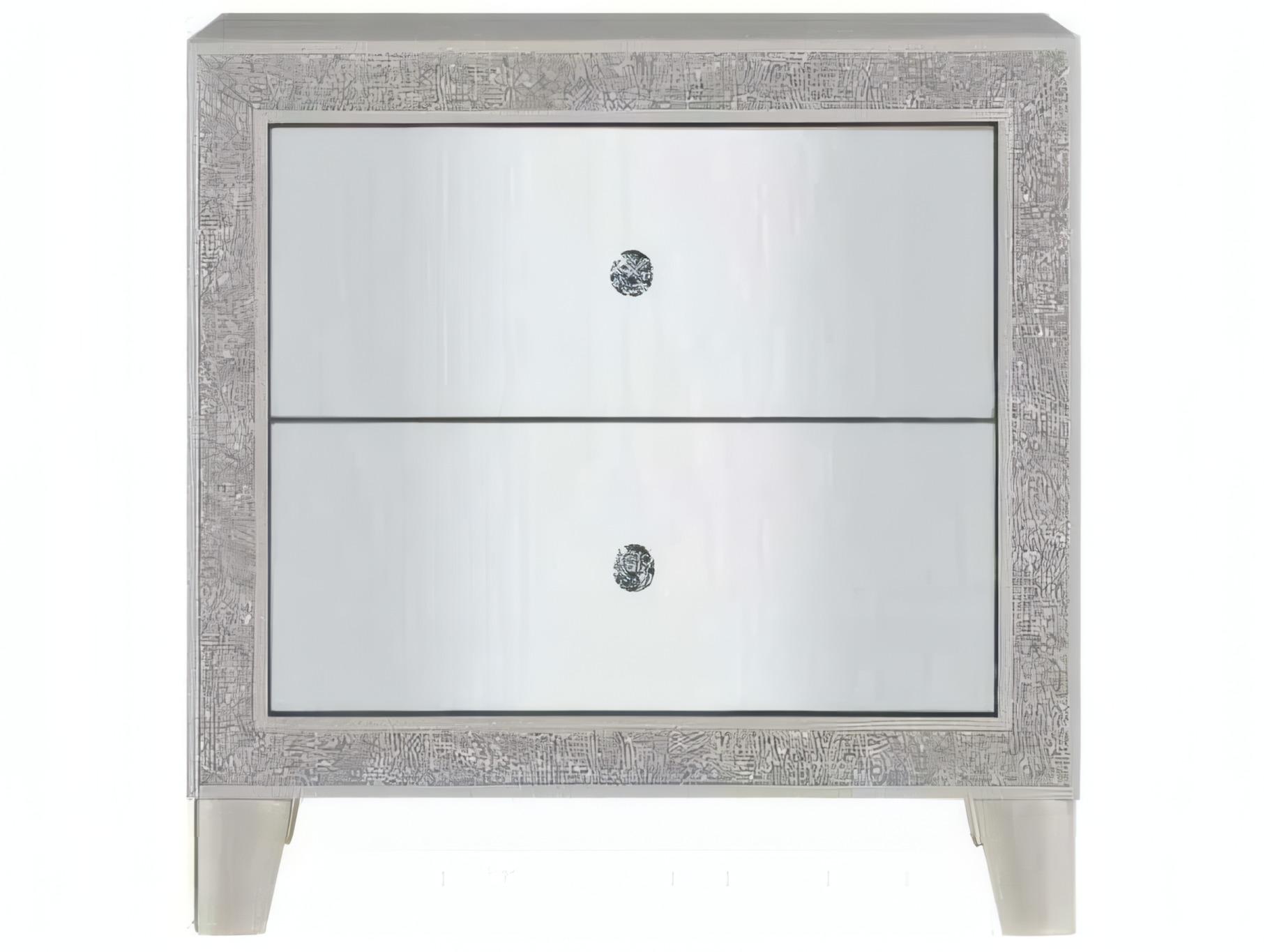 Acme Furniture Sliverfluff 2-Drawers Poplar Wood Nightstand