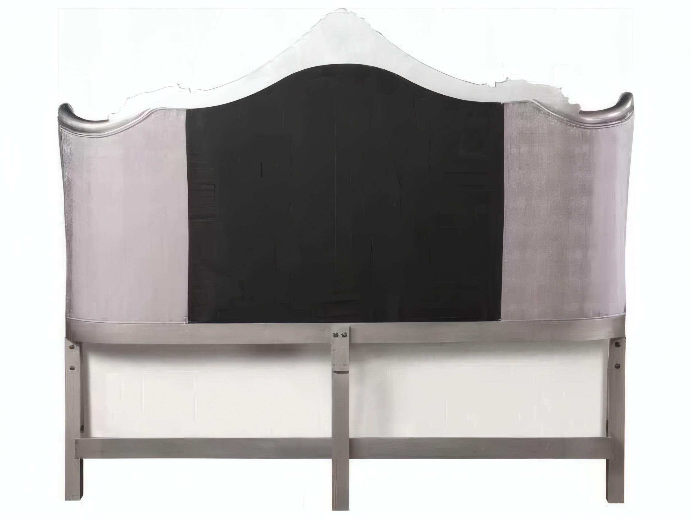 Acme Furniture Ariadne Velvet Antique Platinum Silver Birch Wood Upholstered King Panel Bed