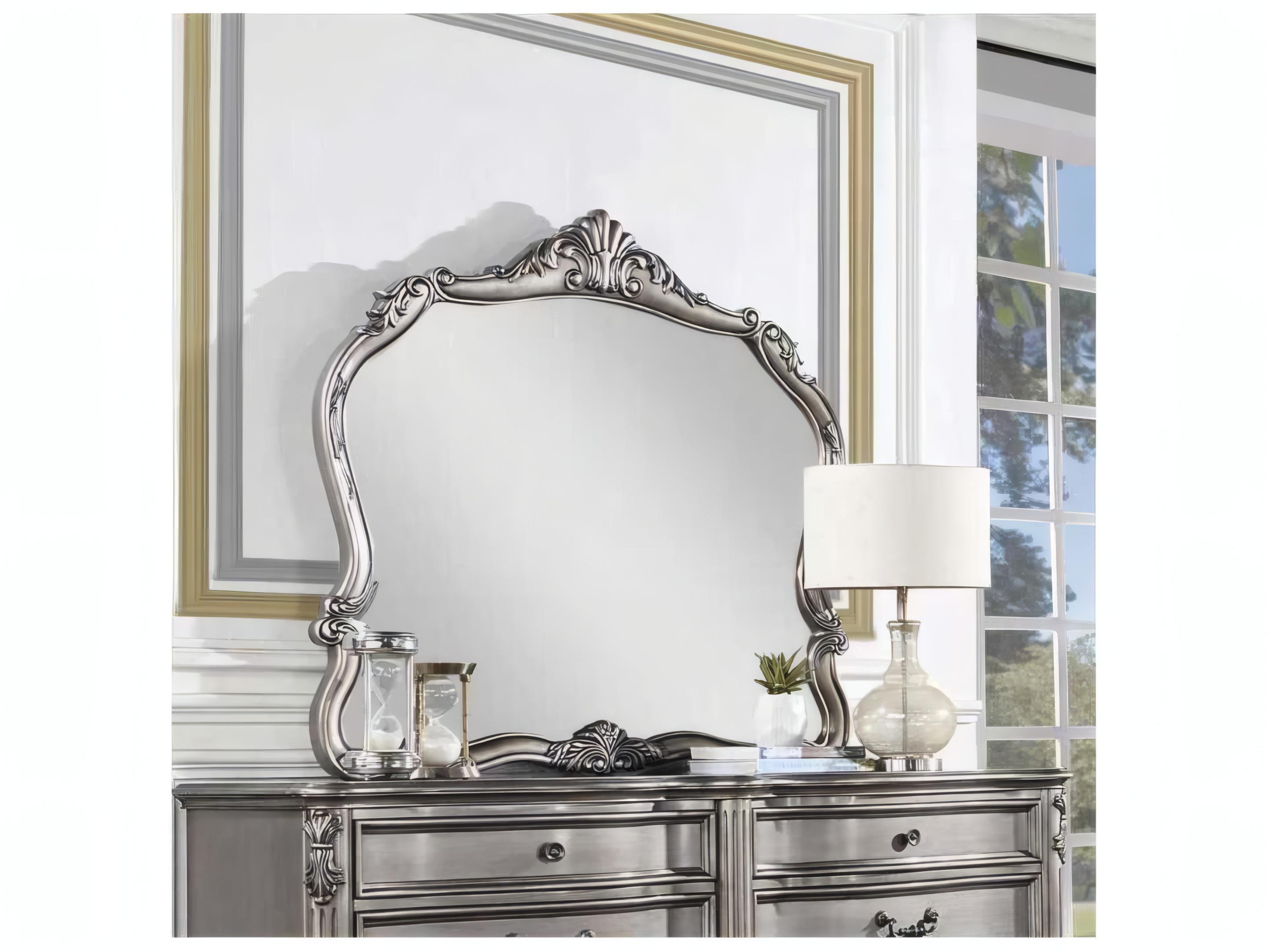 Acme Furniture Ariadne Antique Platinum Wall Mirror
