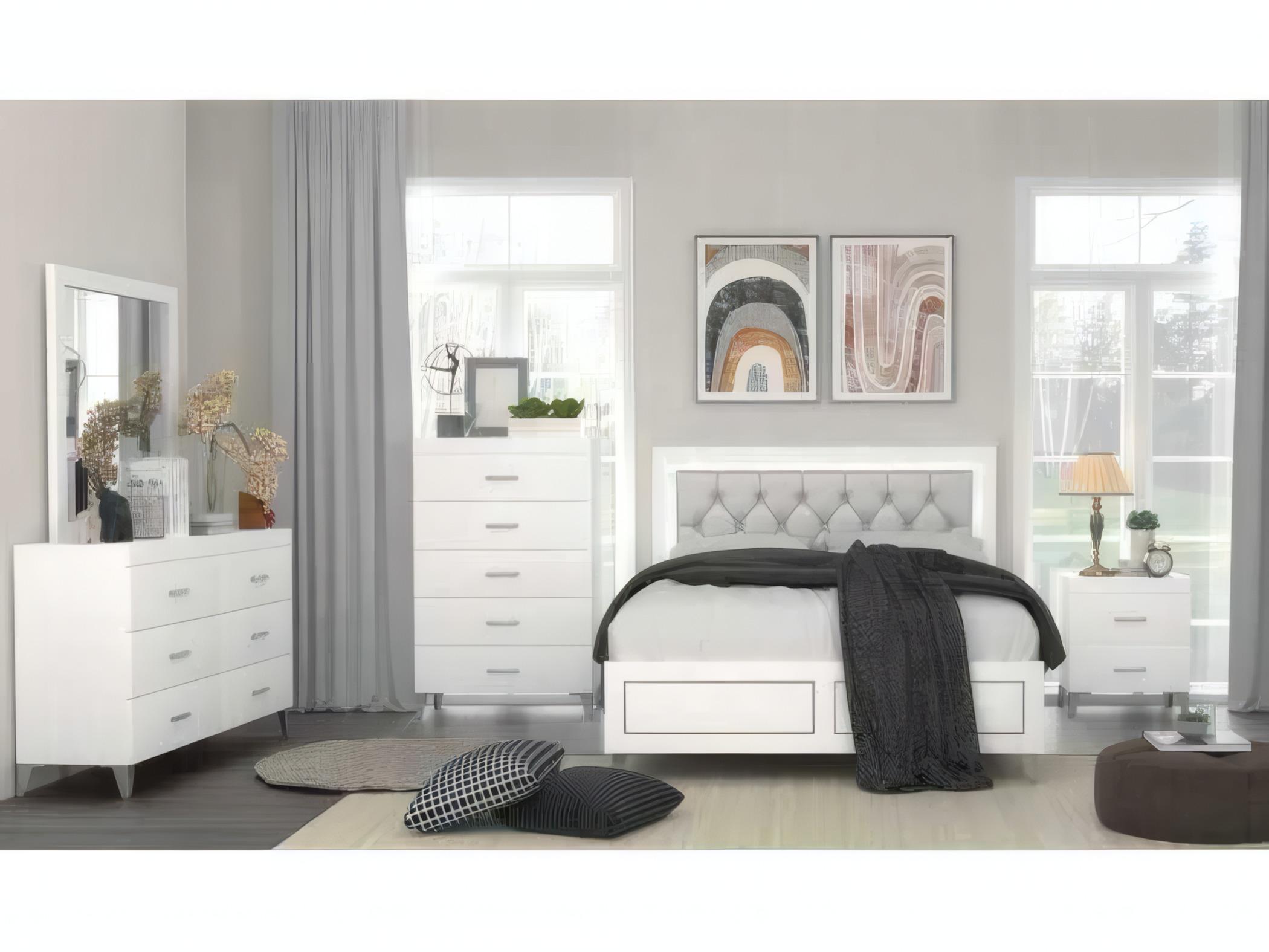 Acme Furniture Casilda White Square Wall Mirror