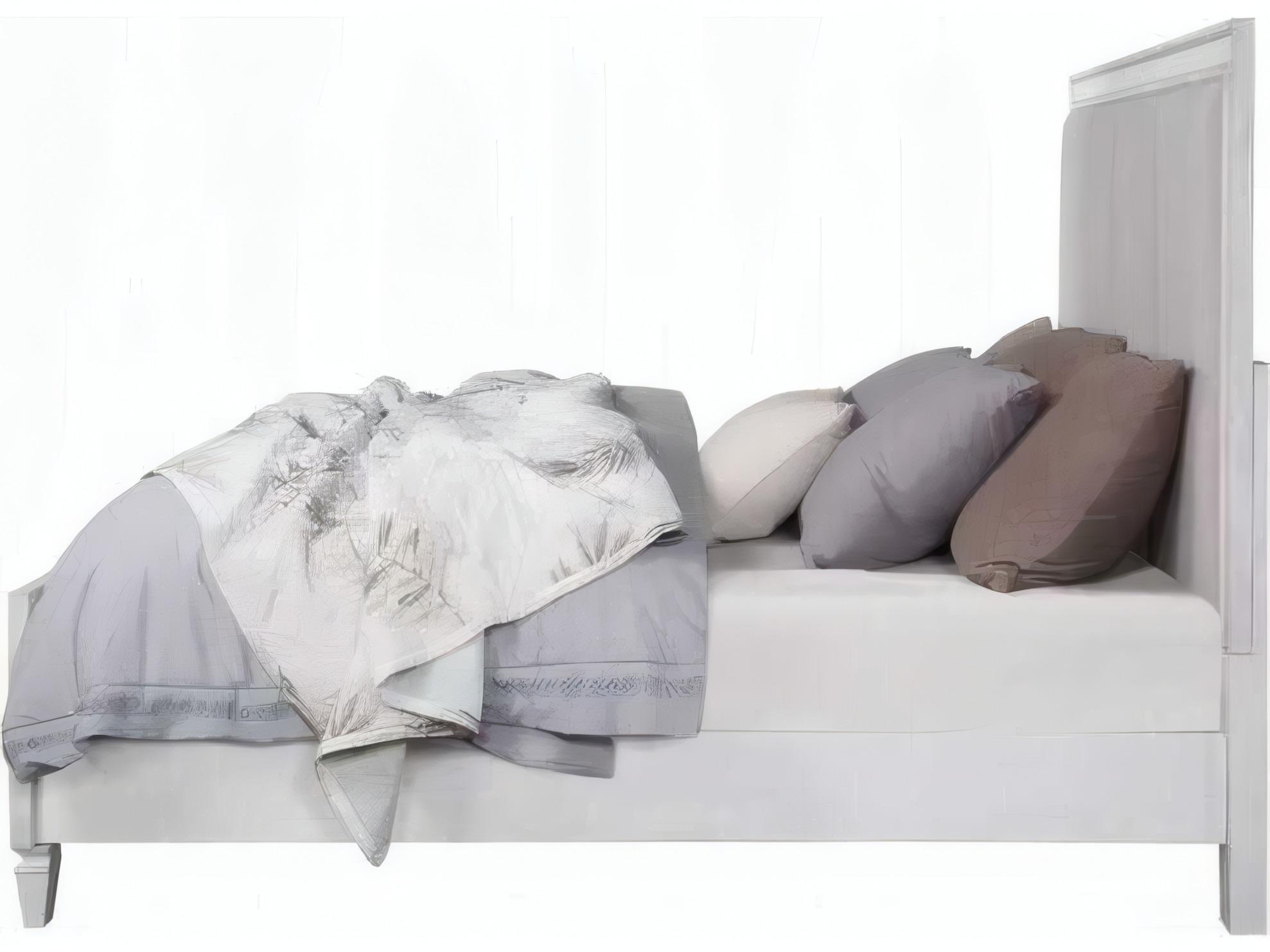 Acme Furniture Katia Gray Poplar Wood Upholstered King Panel Bed