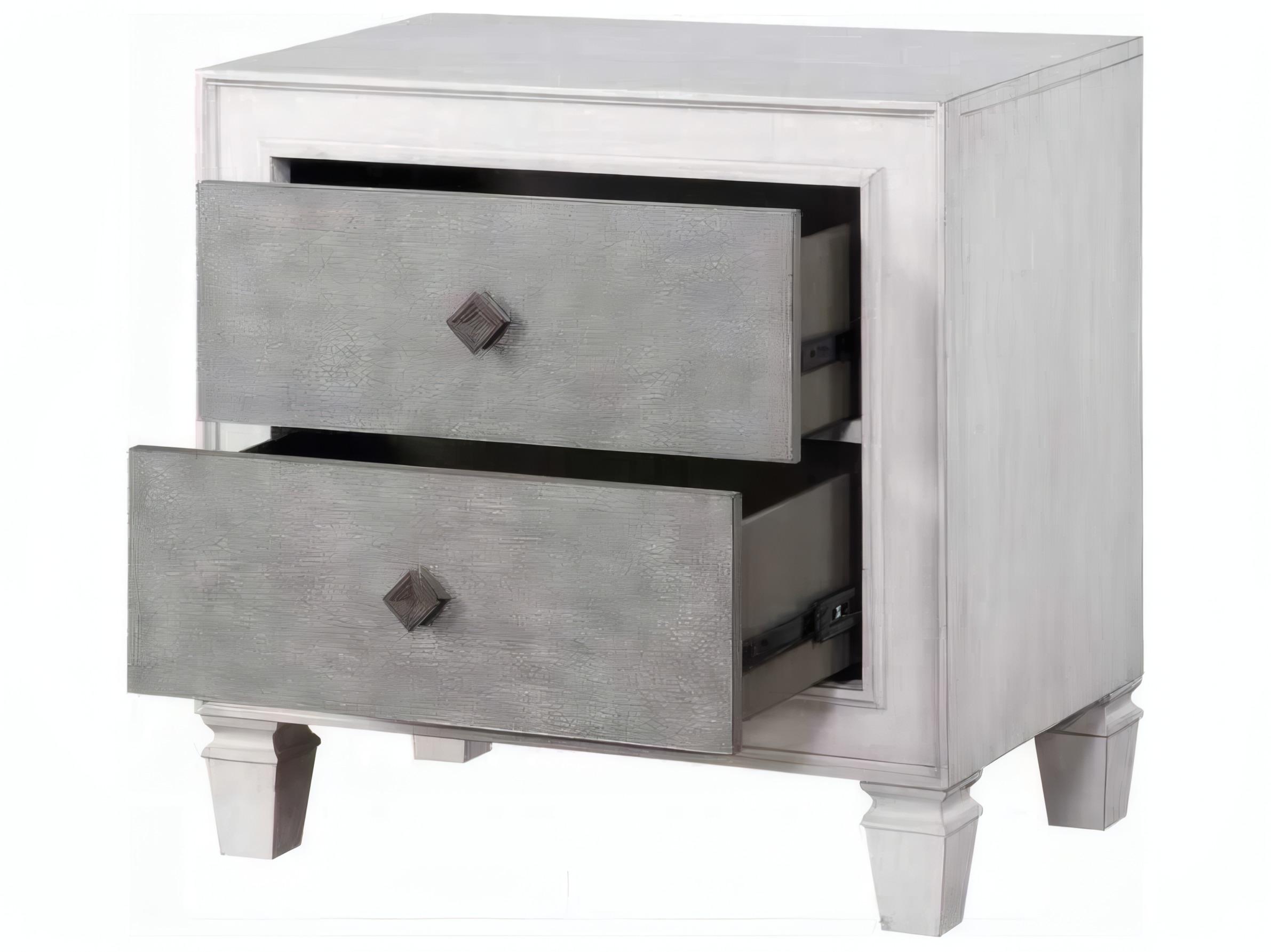 Acme Furniture Katia 2-Drawers Poplar Wood Nightstand