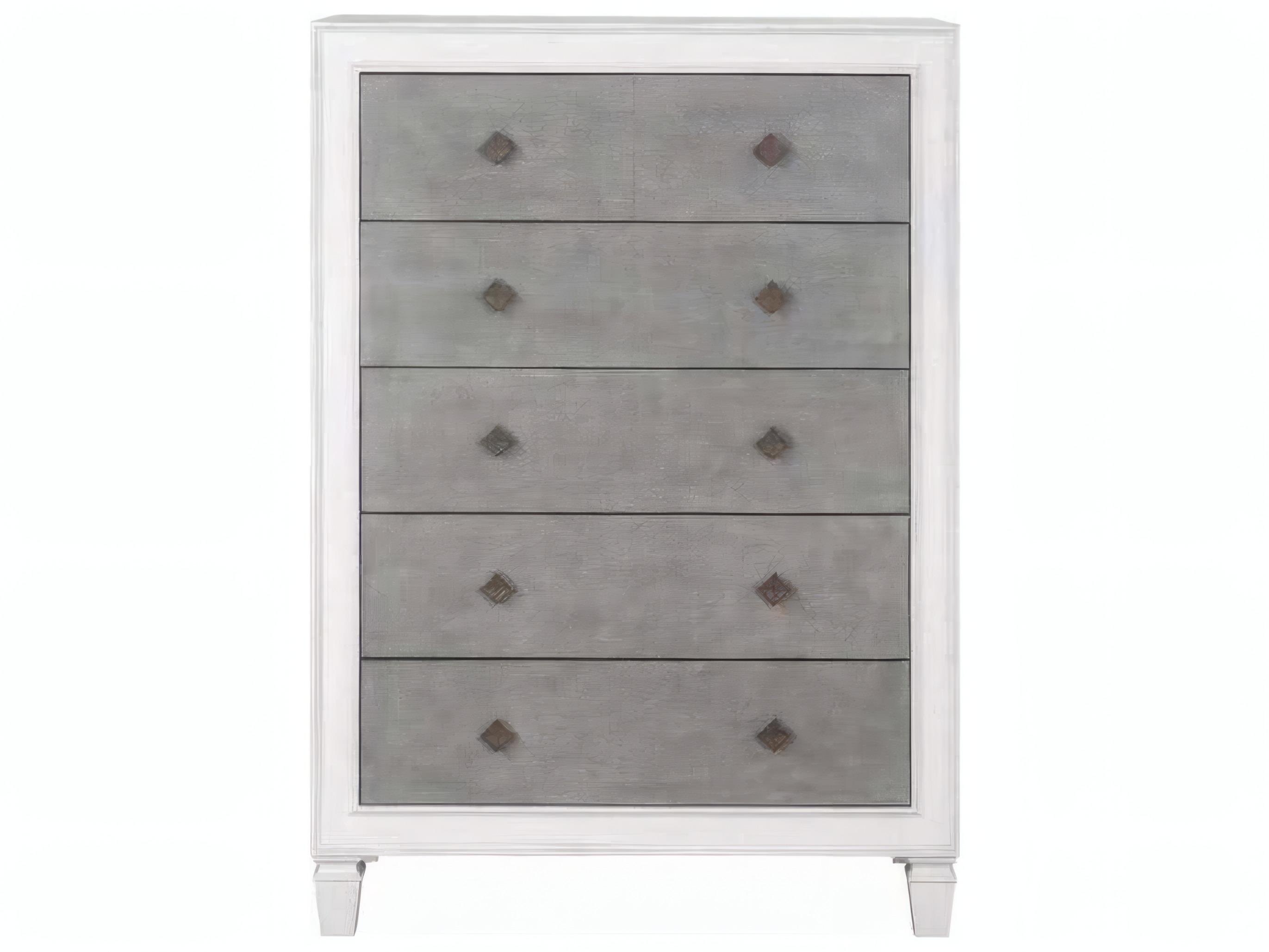 Acme Furniture Katia Rustic Gray Weathered White Poplar Wood Accent Chest