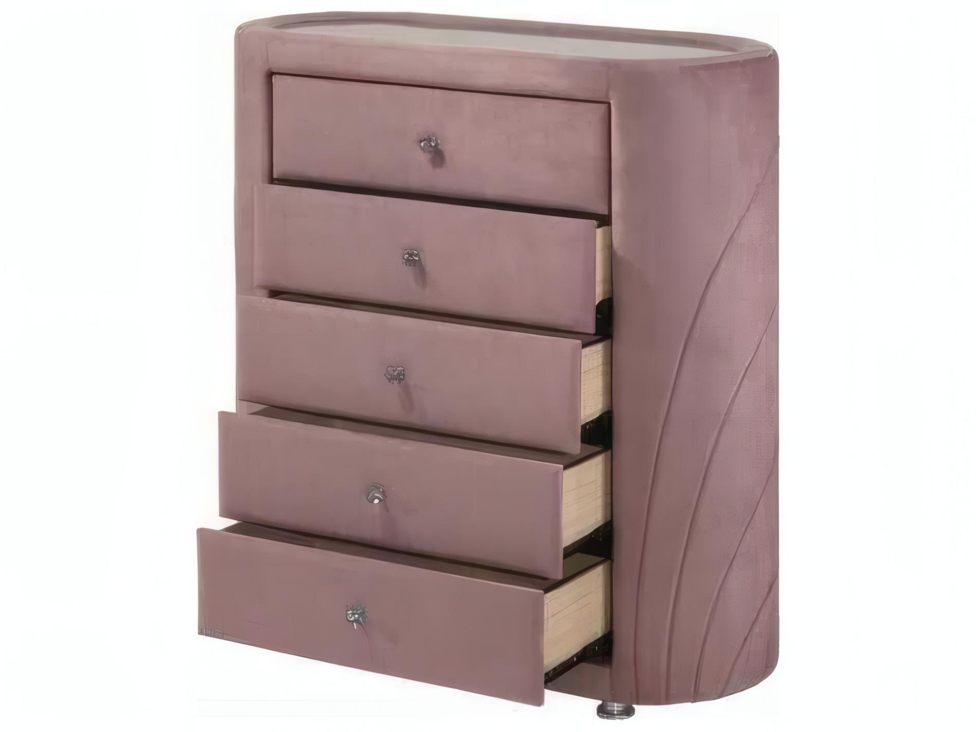 Acme Furniture Salonia Pink Velvet Accent Chest