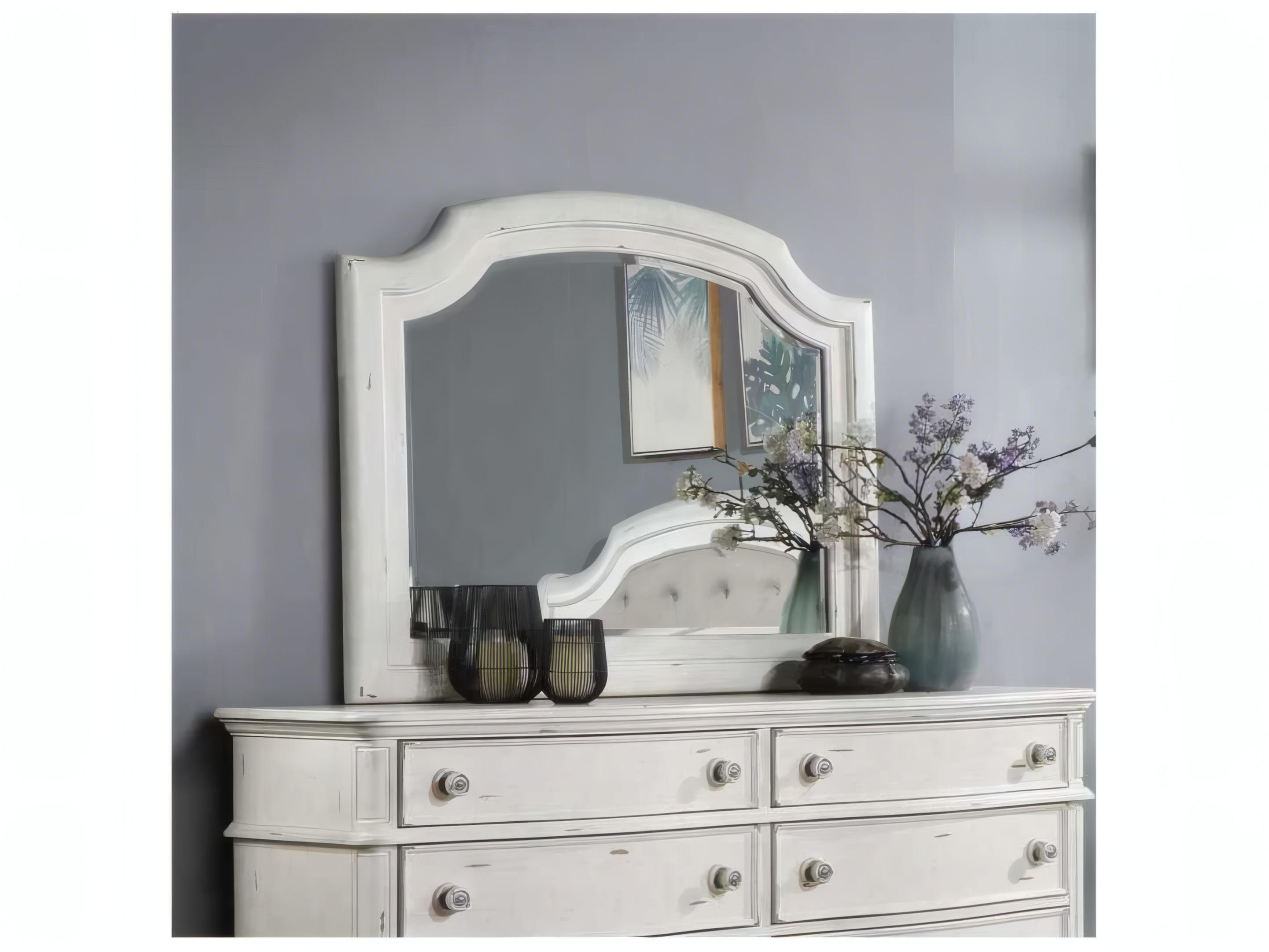 Acme Furniture Antique White Rectangular Dresser Mirror