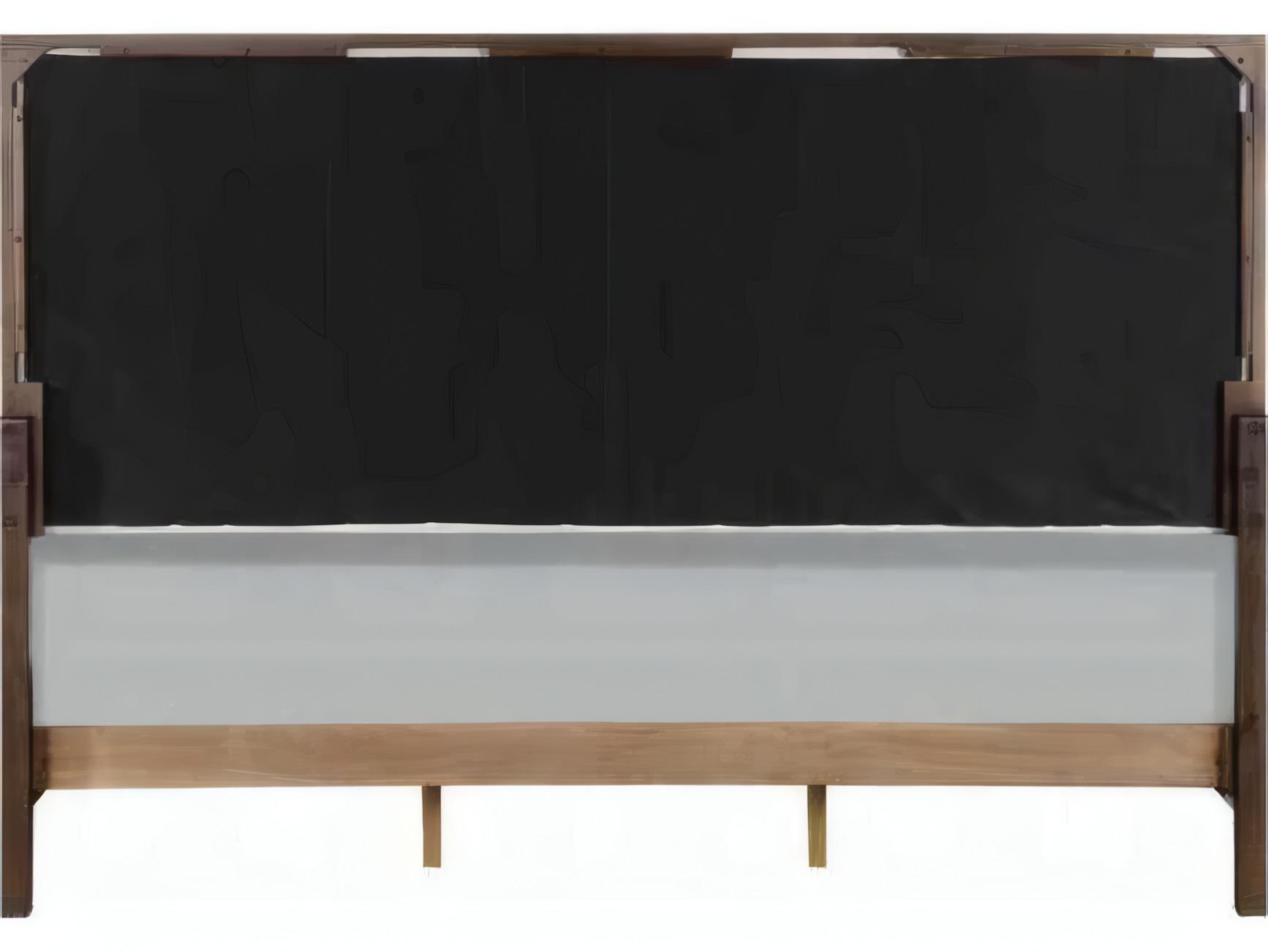 Acme Furniture Carena Light Gray Fabric White Walnut Pine Wood Upholstered Queen Platform Bed