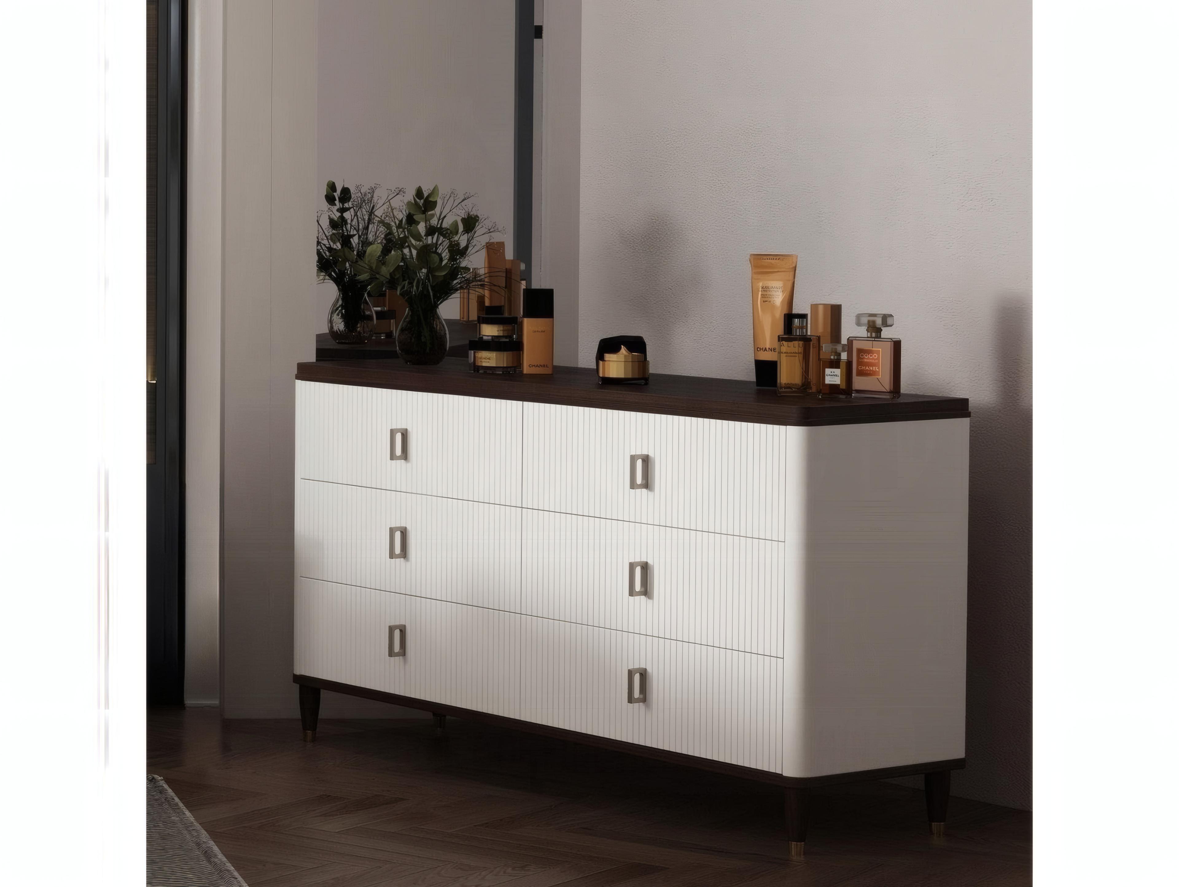 Acme Furniture Carena 6-Drawers Walnut Wood Double Dresser