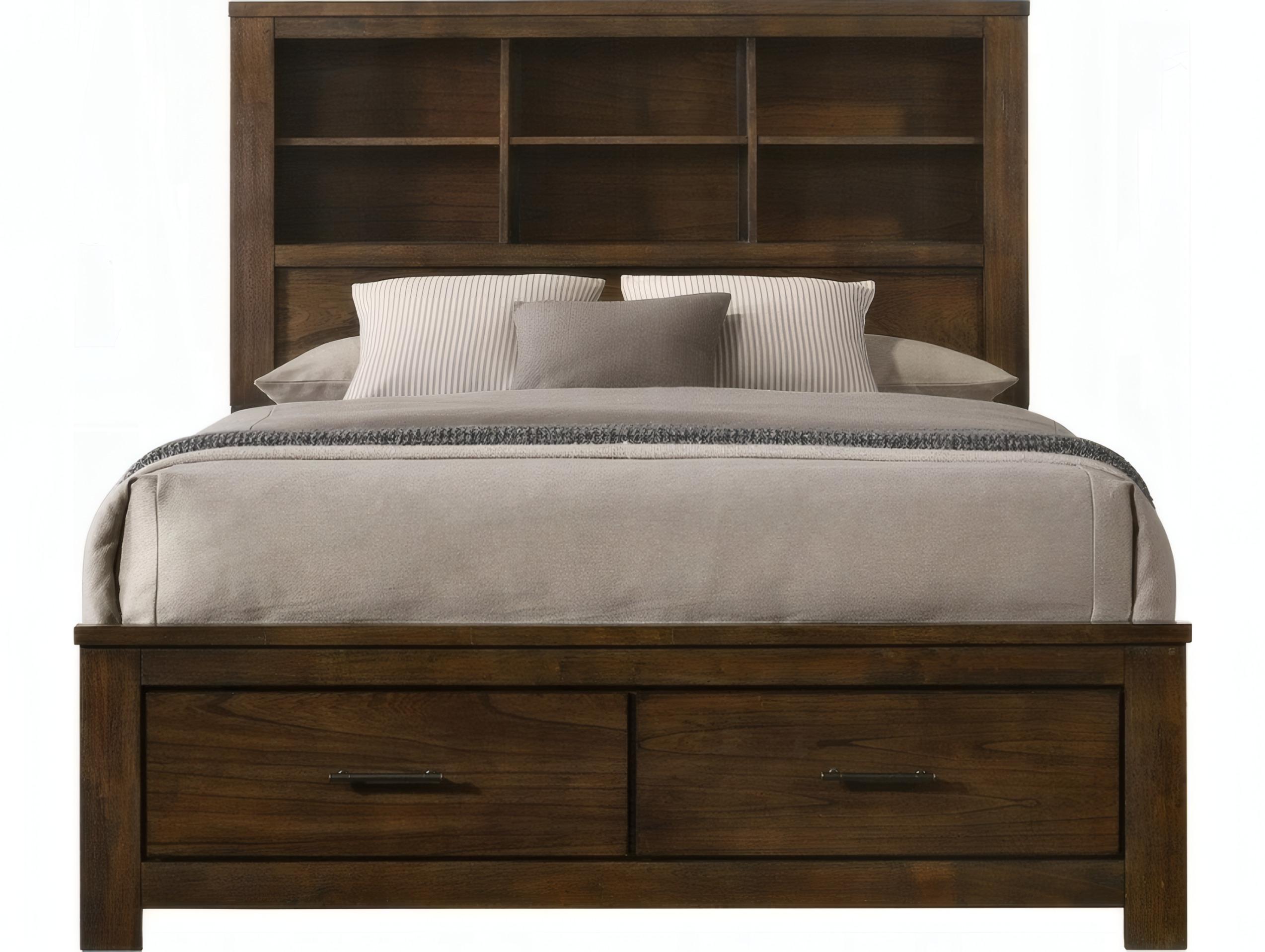 Acme Furniture Merrilee Oak Brown Wood King Platform Bed