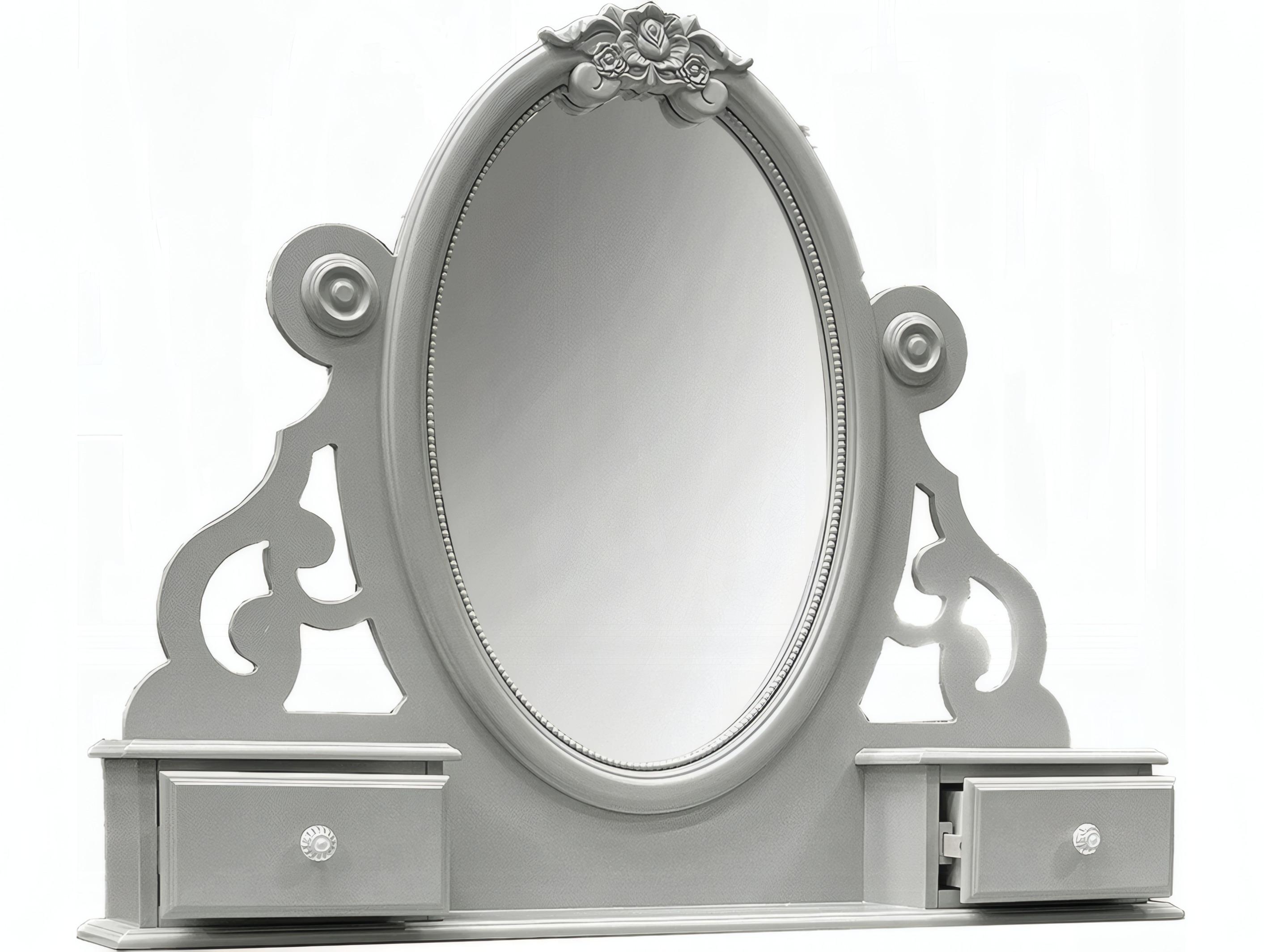 Acme Furniture Flora Gray Oval Dresser Mirror