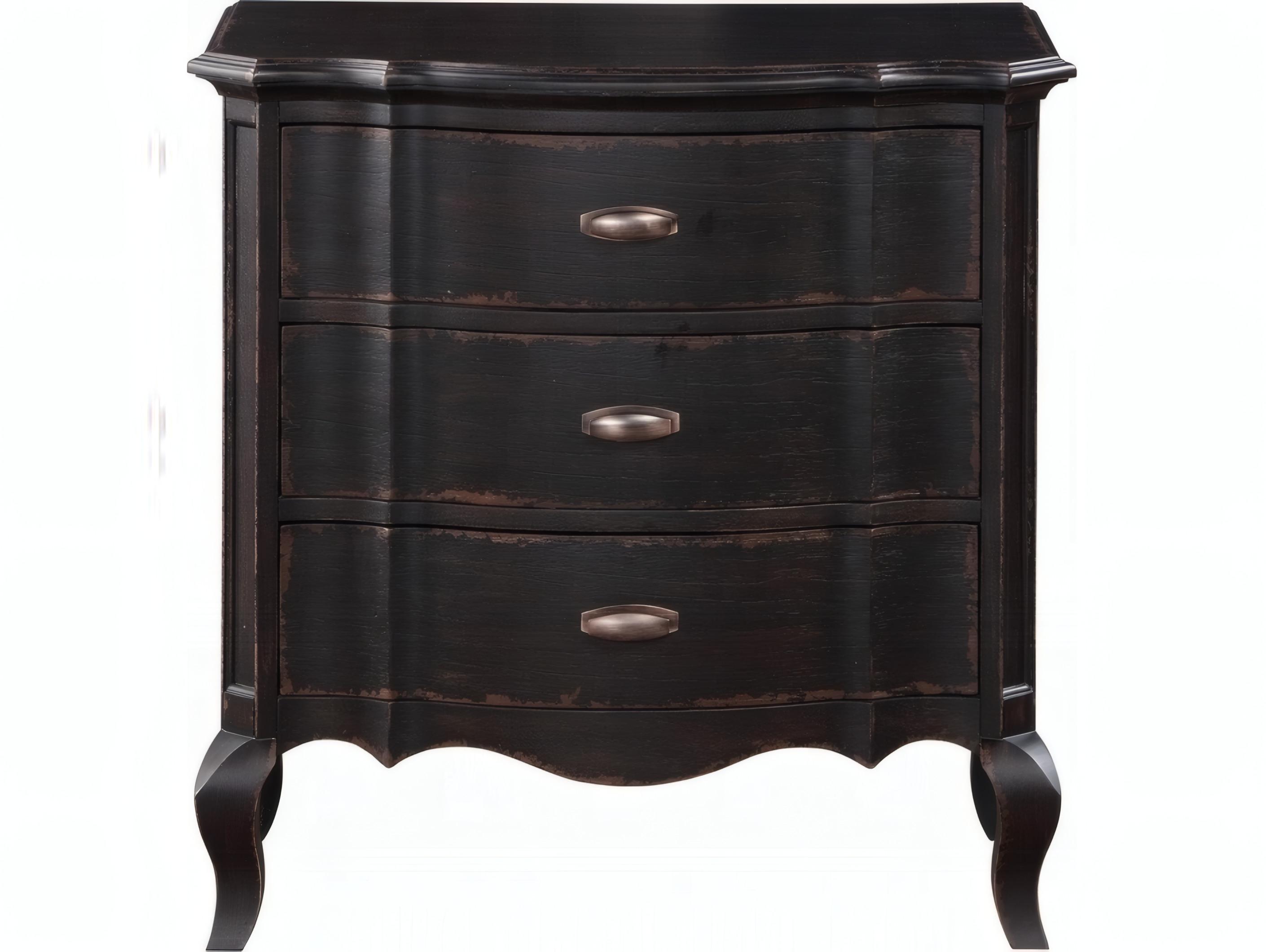 Acme Furniture Chelmsford 3-Drawers Rubberwood Nightstand