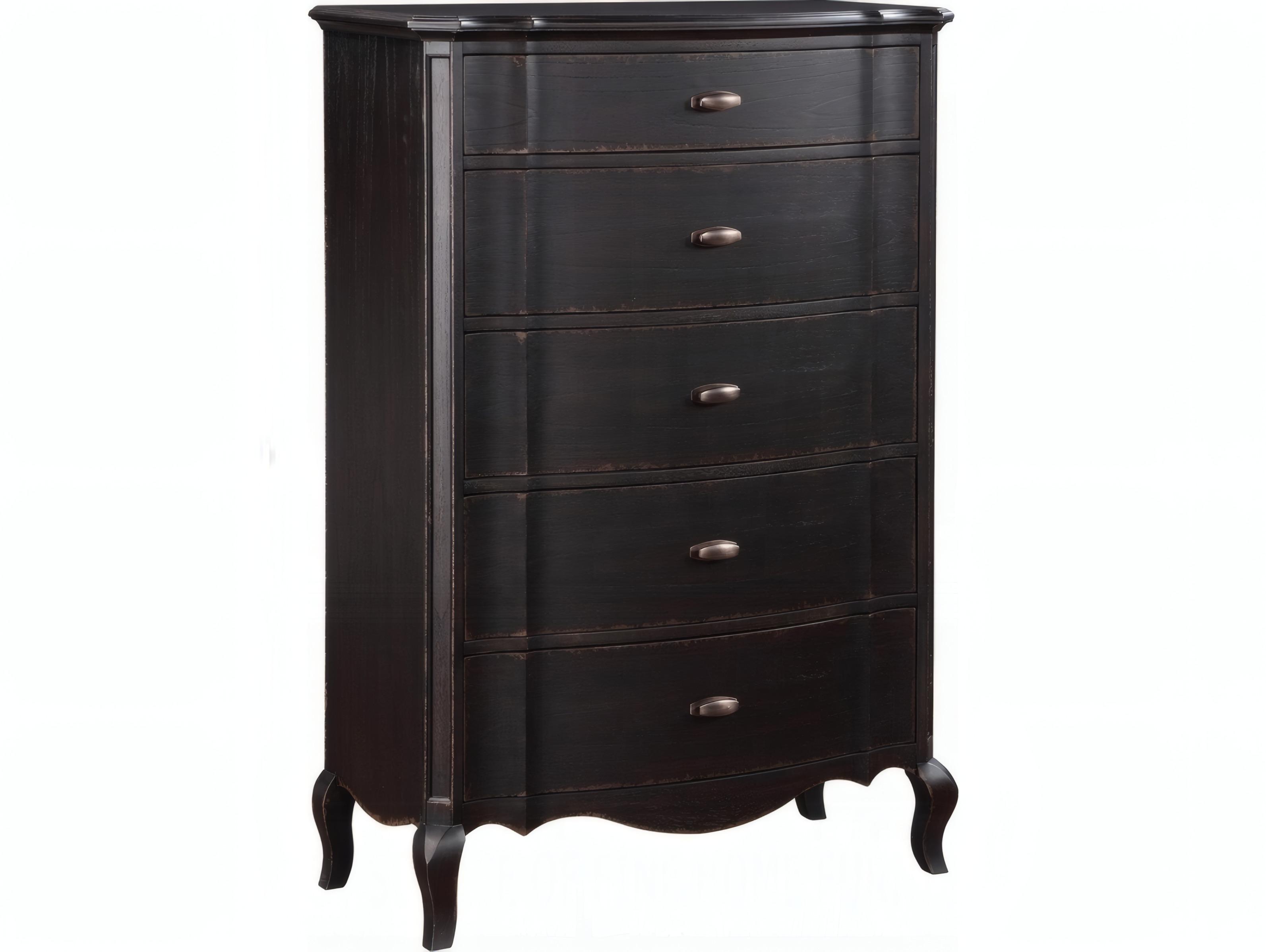Acme Furniture Chelmsford Black Antique Rubberwood Accent Chest