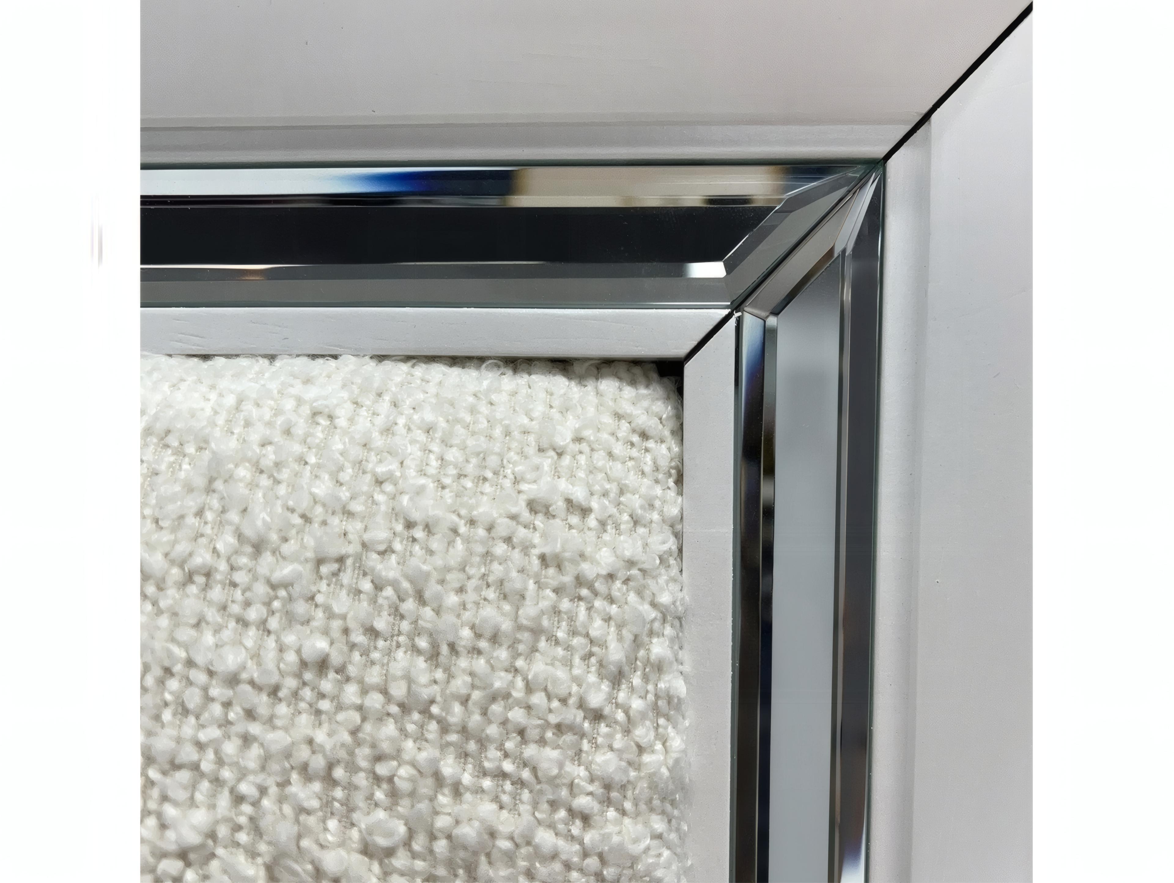 Acme Furniture Tarian White Boucle Pearl Rubberwood Upholstered Queen Platform Bed