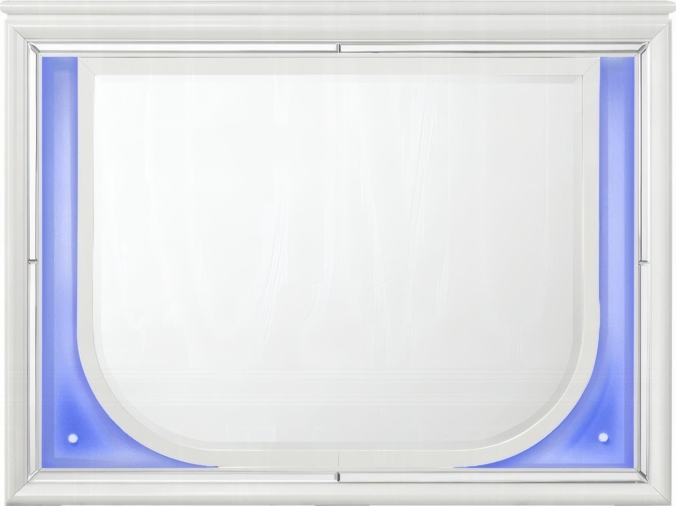 Acme Furniture Tarian Pearl White Rectangular Dresser Mirror