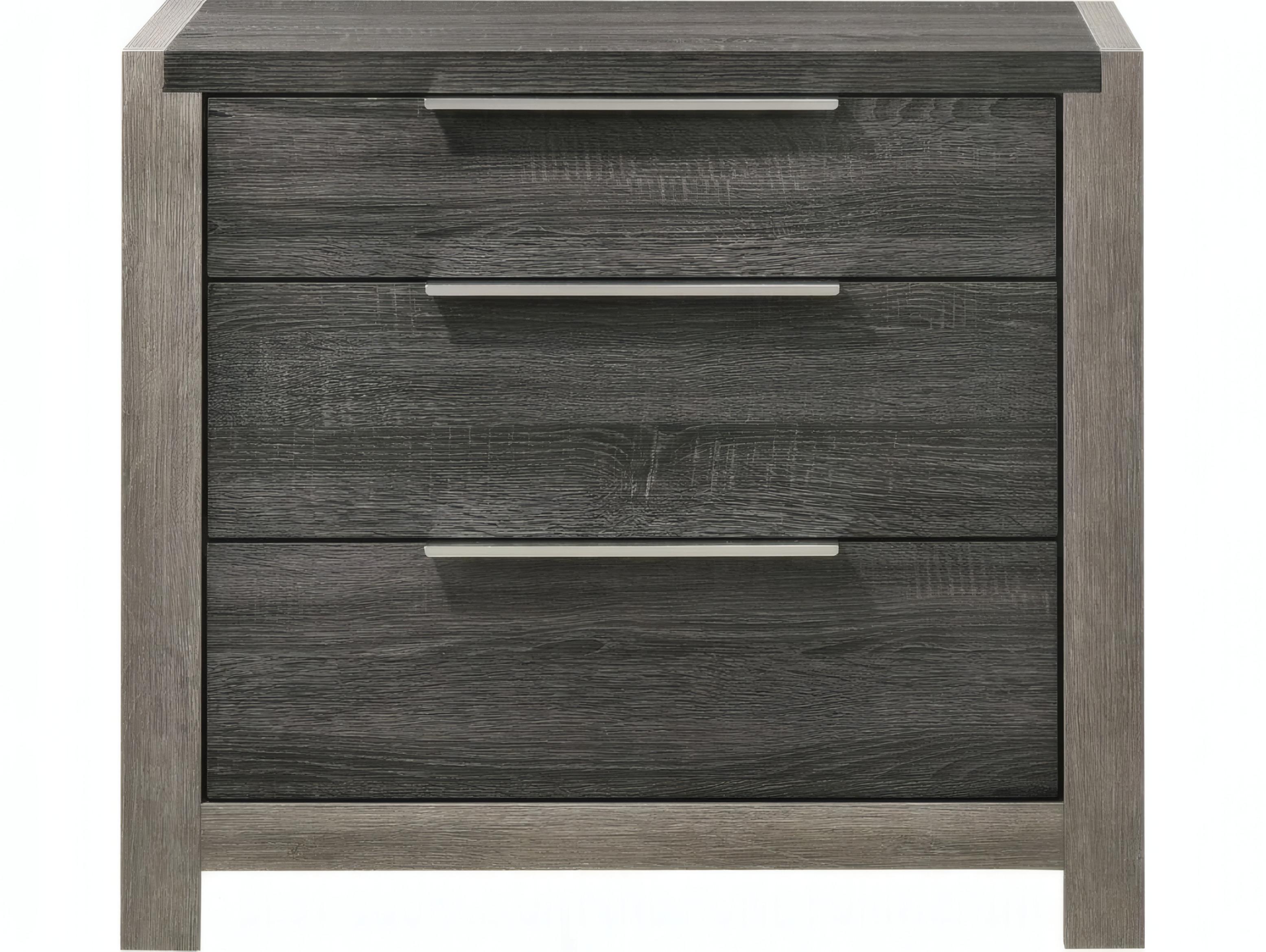 Acme Furniture Jehoram 3-Drawers Rubberwood Nightstand