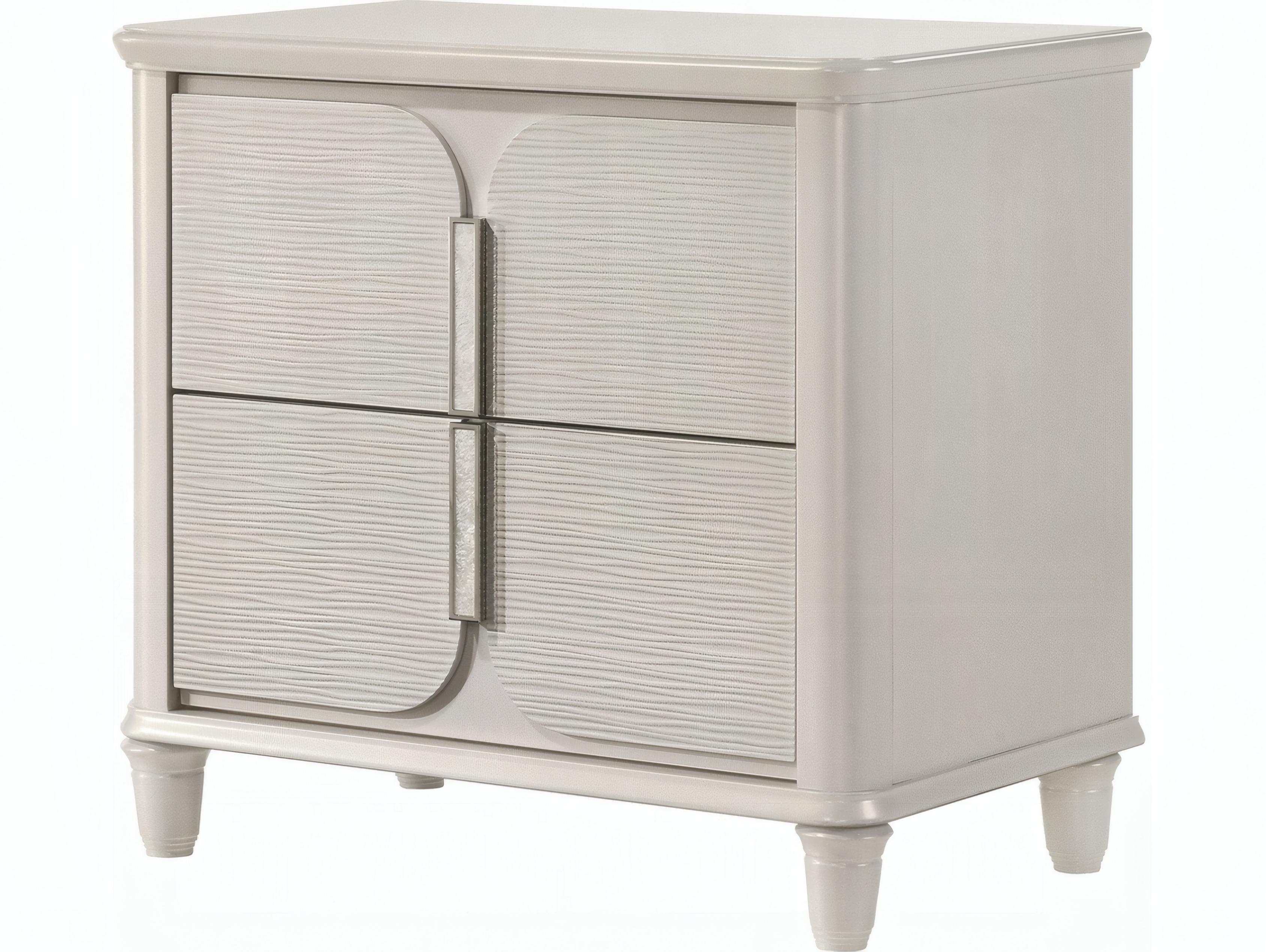 Acme Furniture Laveda 2-Drawers Rubberwood Nightstand