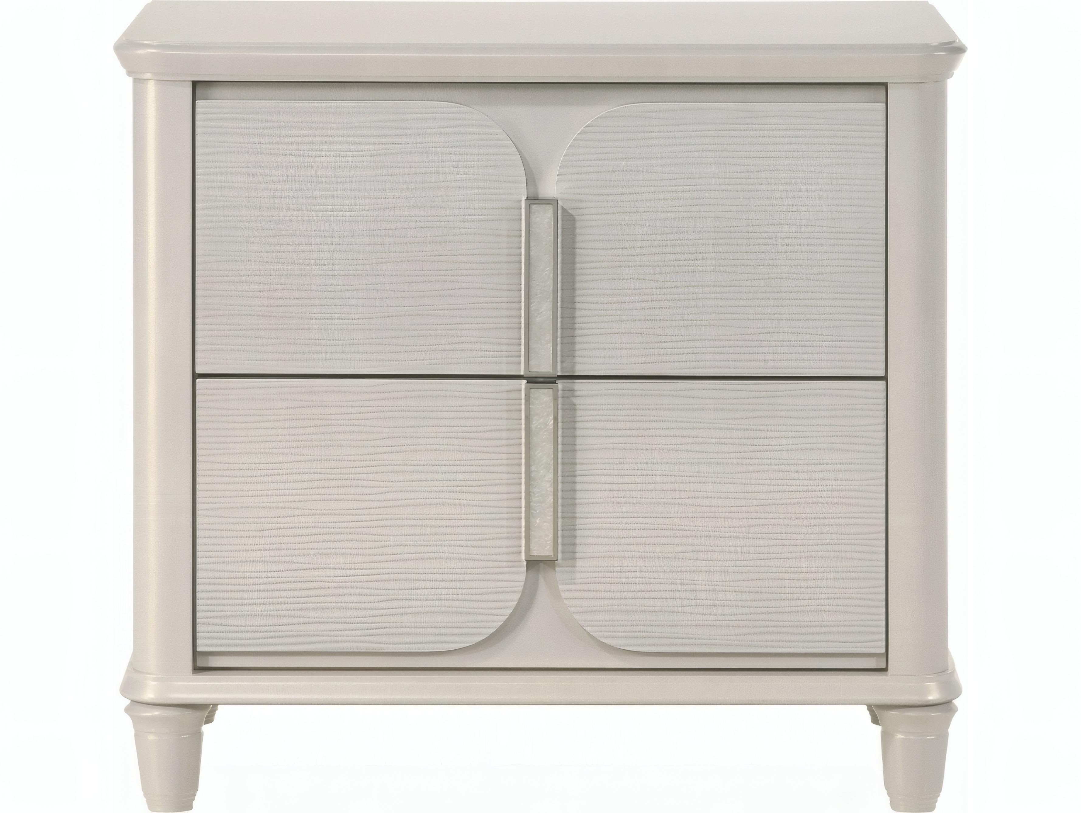 Acme Furniture Laveda 2-Drawers Rubberwood Nightstand