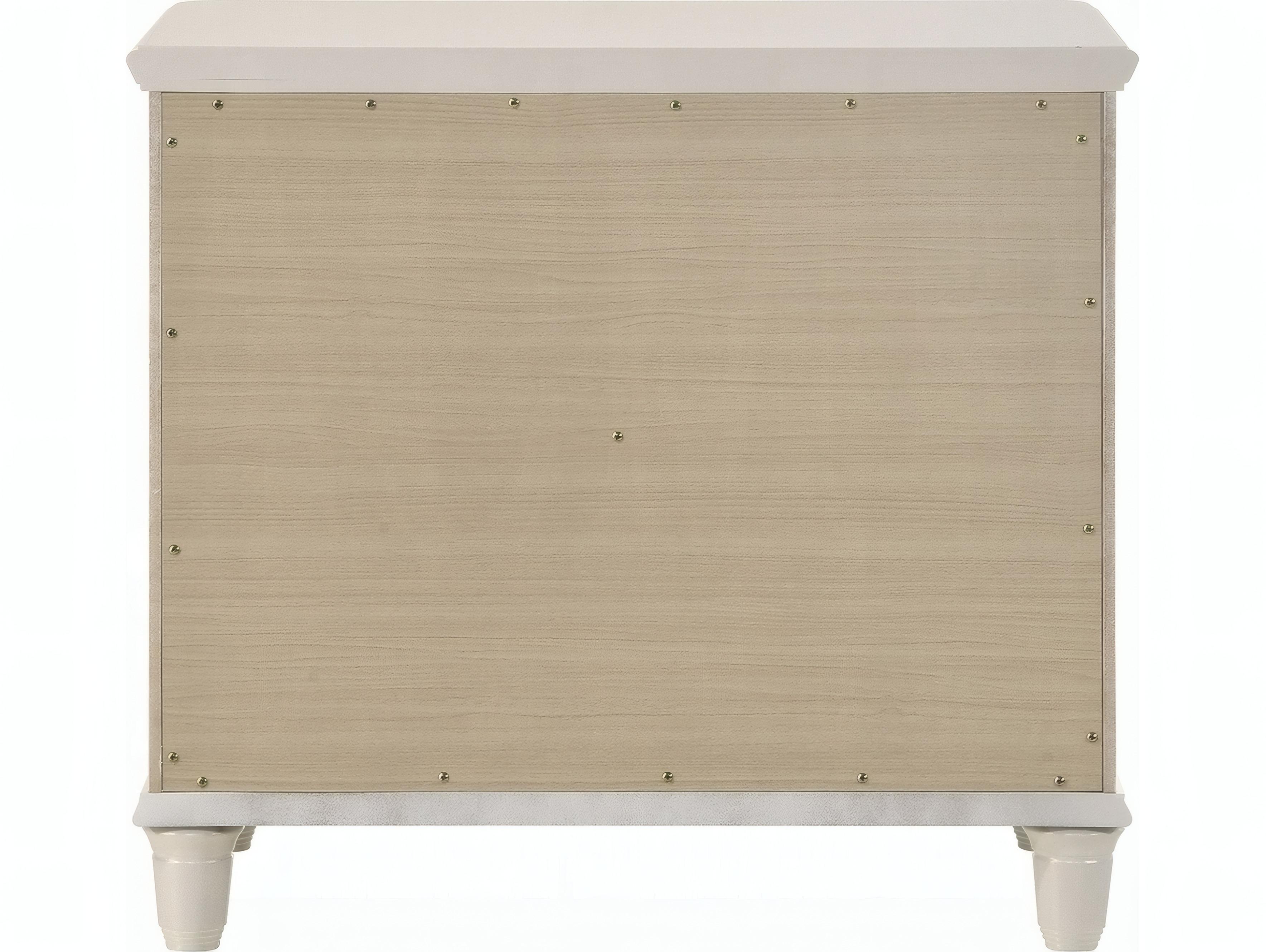 Acme Furniture Laveda 2-Drawers Rubberwood Nightstand