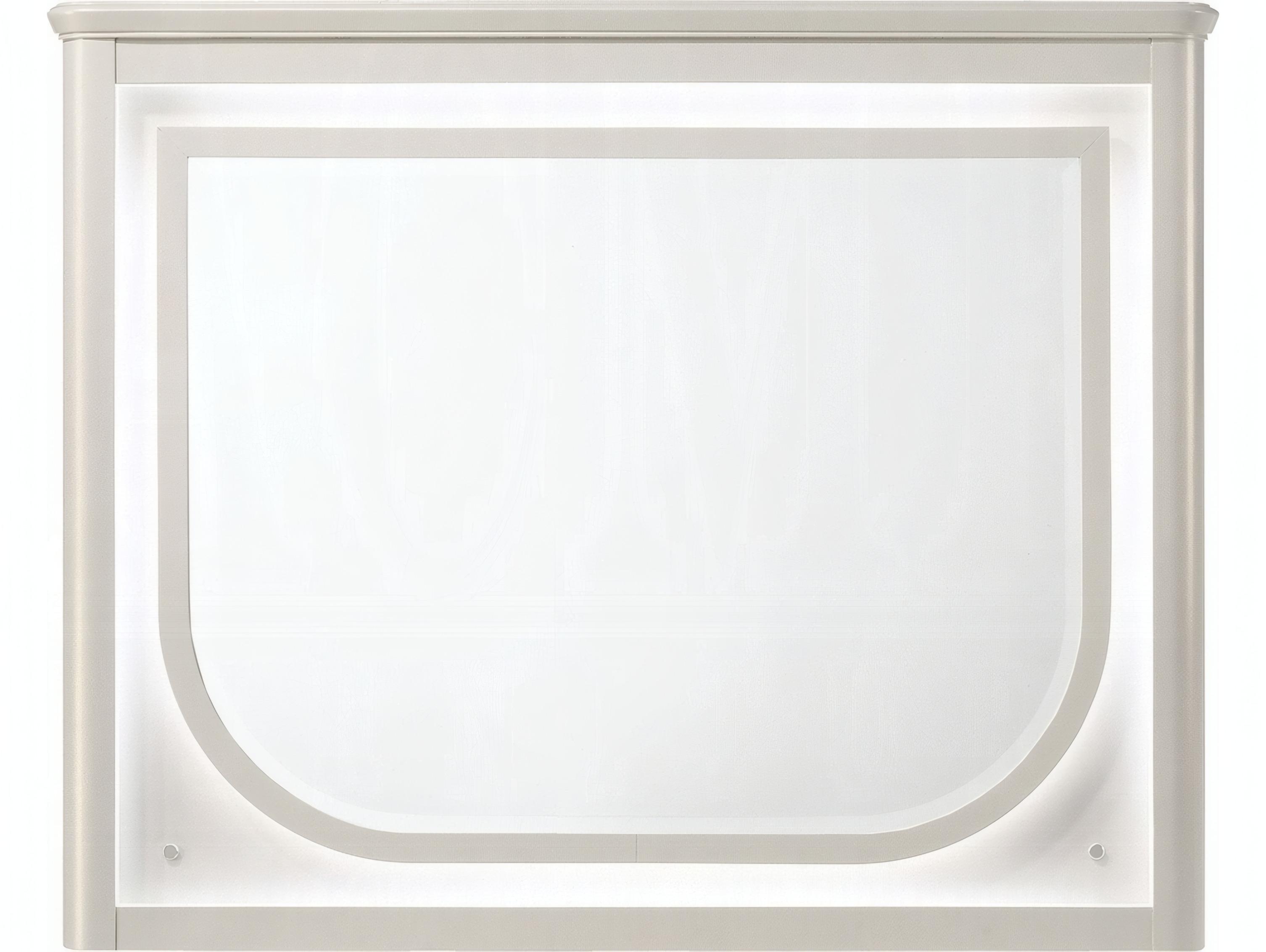 Acme Furniture Laveda Pearl White Rectangular Wall Mirror