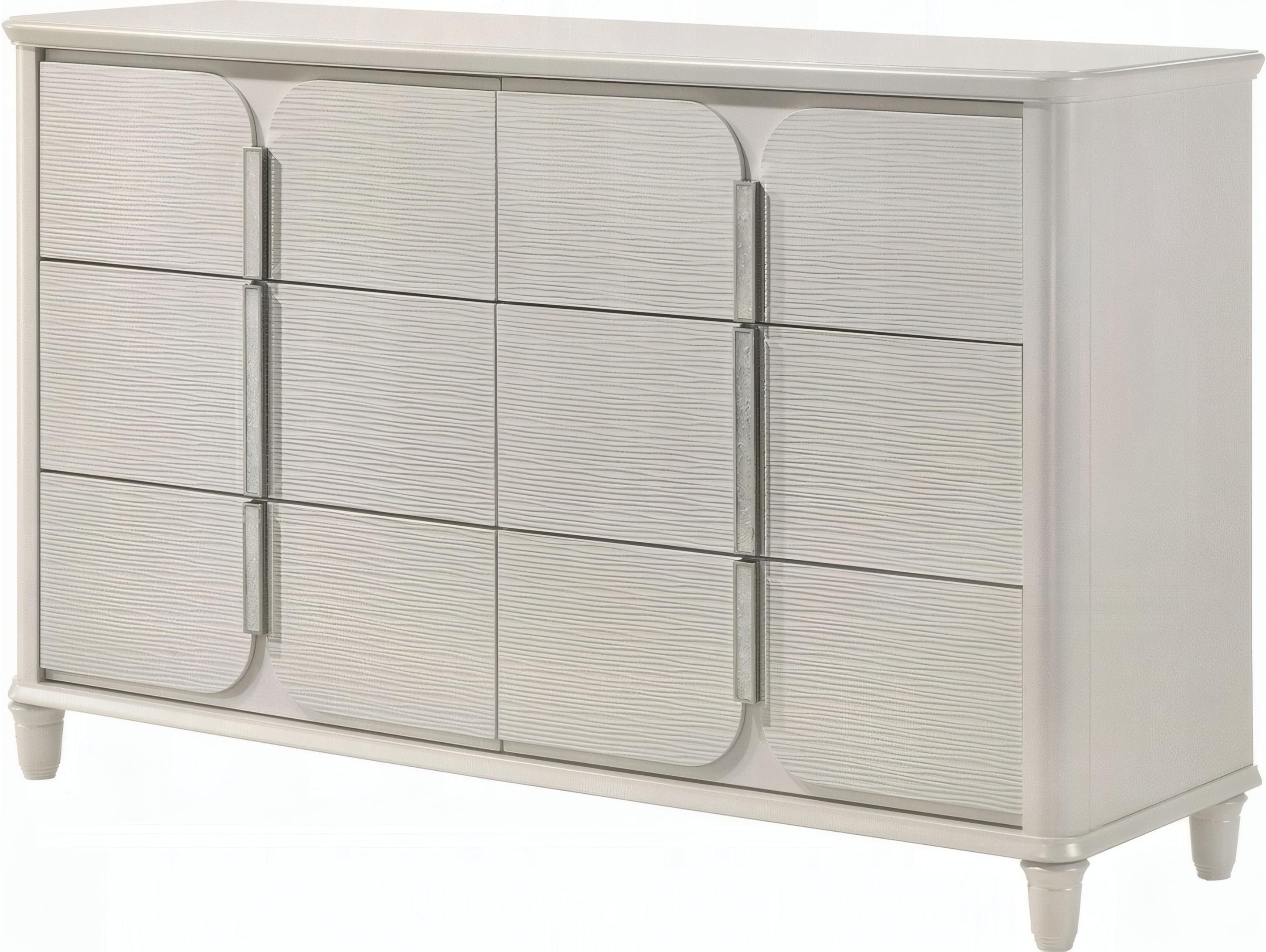 Acme Furniture Laveda 6-Drawers Rubberwood Double Dresser