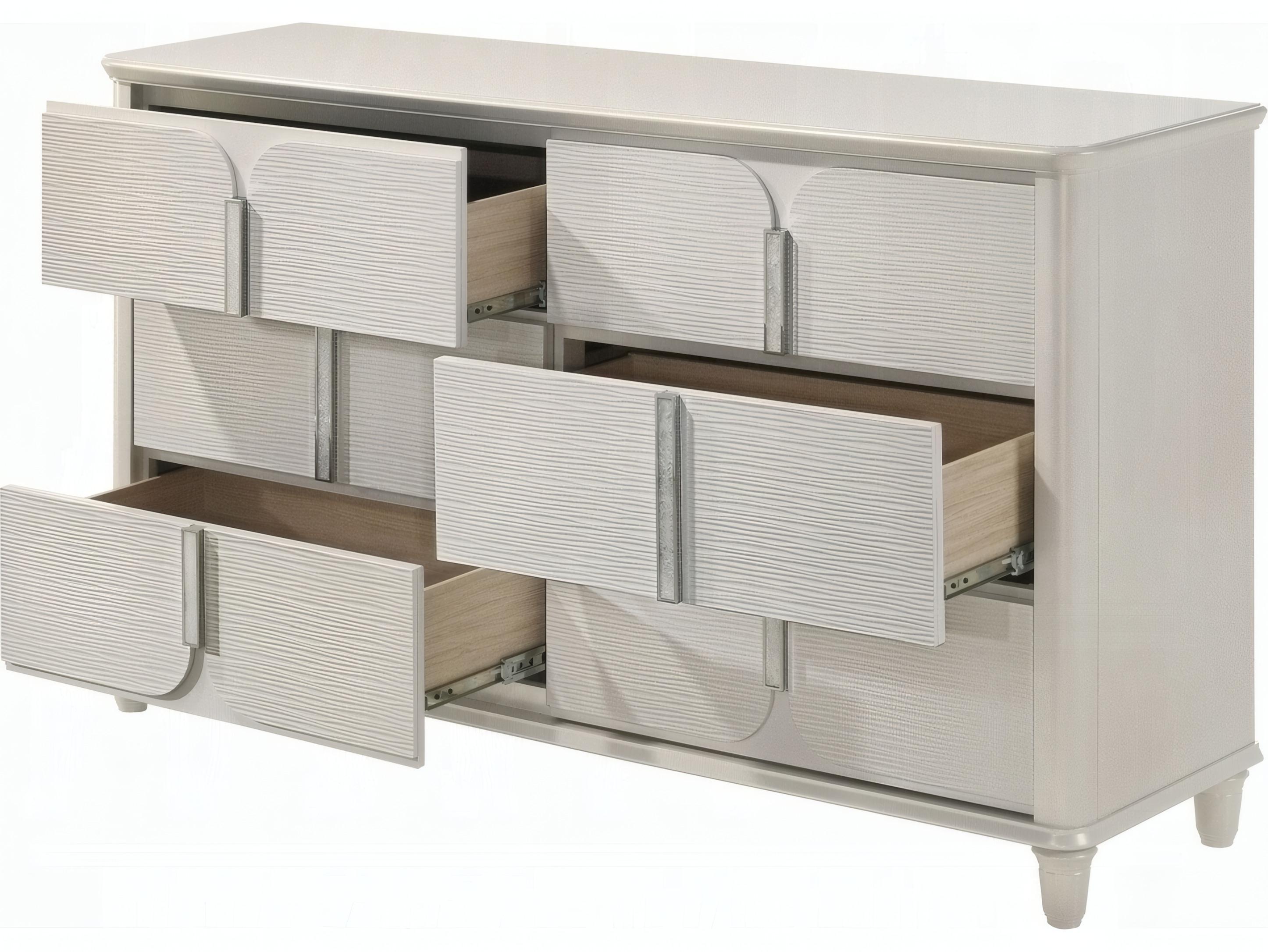 Acme Furniture Laveda 6-Drawers Rubberwood Double Dresser